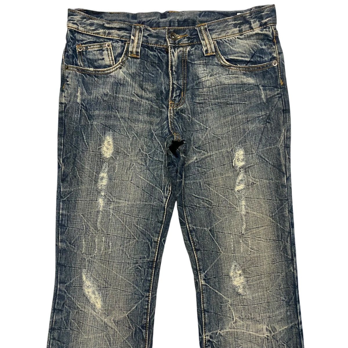 semanticdesign Semantic Design Distressed Denim Flare Jeans Size US 31 - 4 Thumbnail