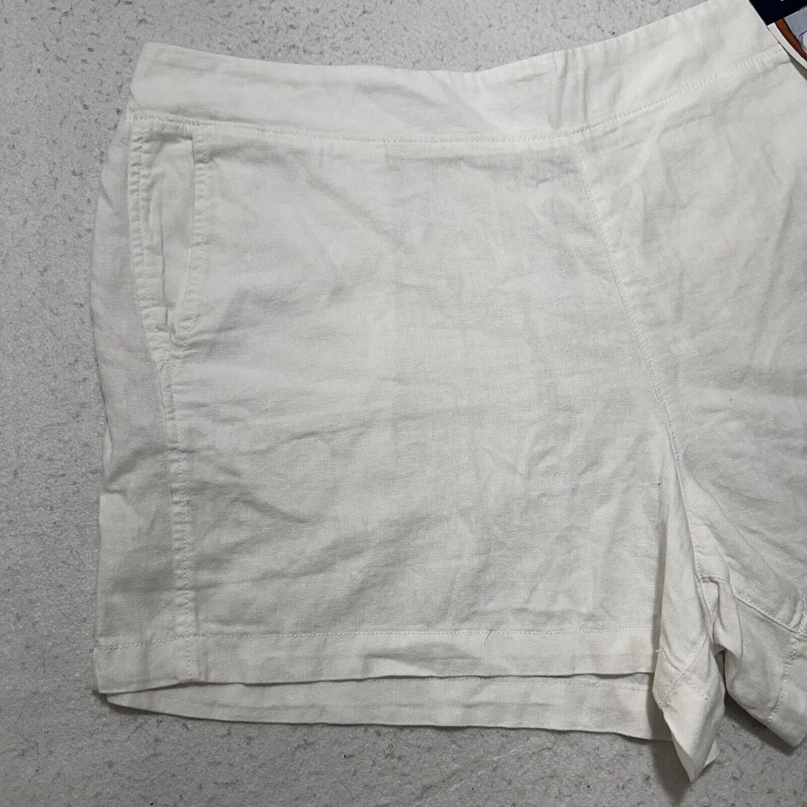 Gap GAP XXL Linen Shorts 3" Inseam White Flat Front Lightweight Size 42" / US 20 - 3 Thumbnail