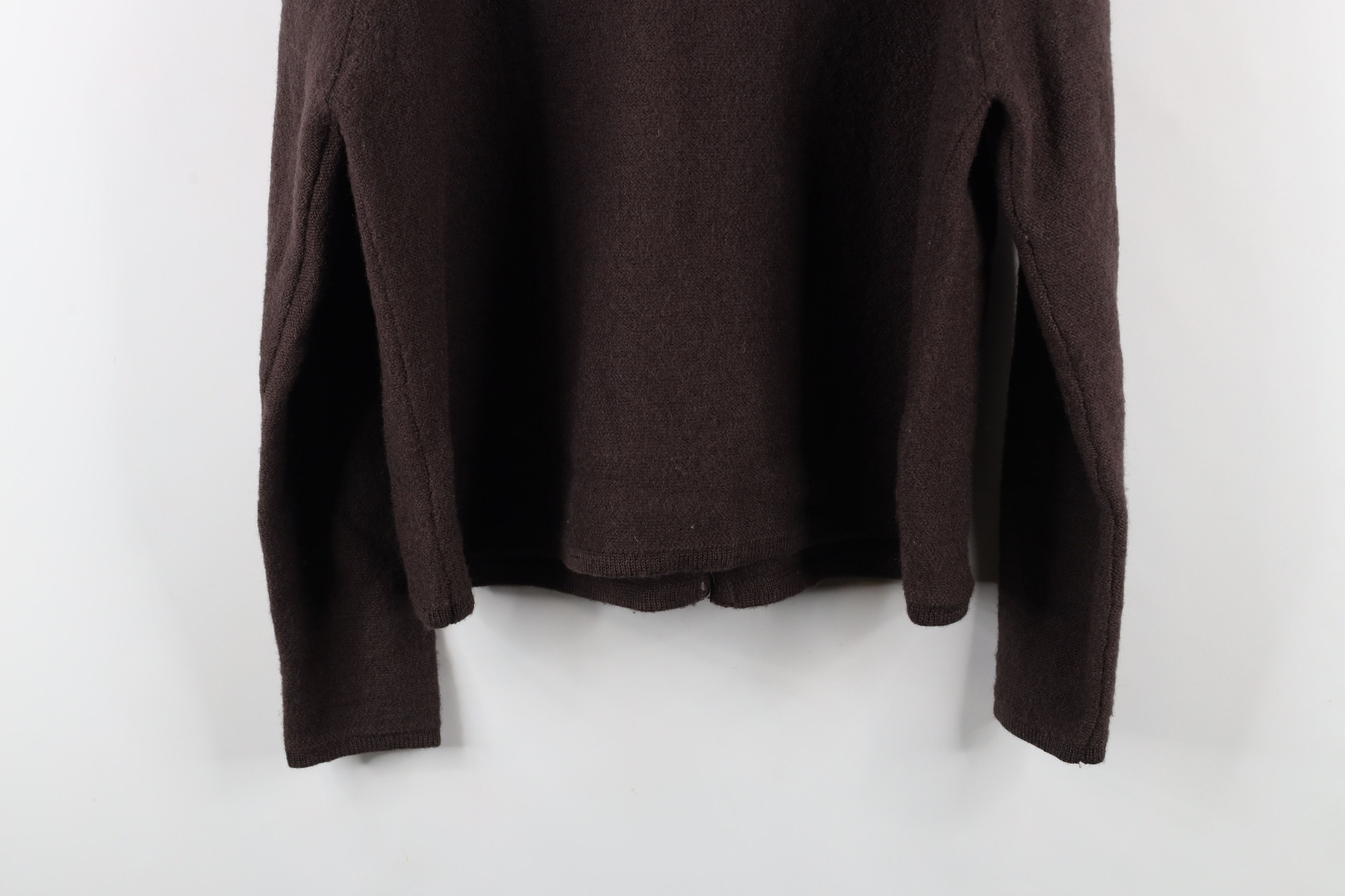 Vintage Vintage 90s Streetwear Knit Collared Cardigan Sweater Brown Size L / US 10 / IT 46 - 8 Thumbnail