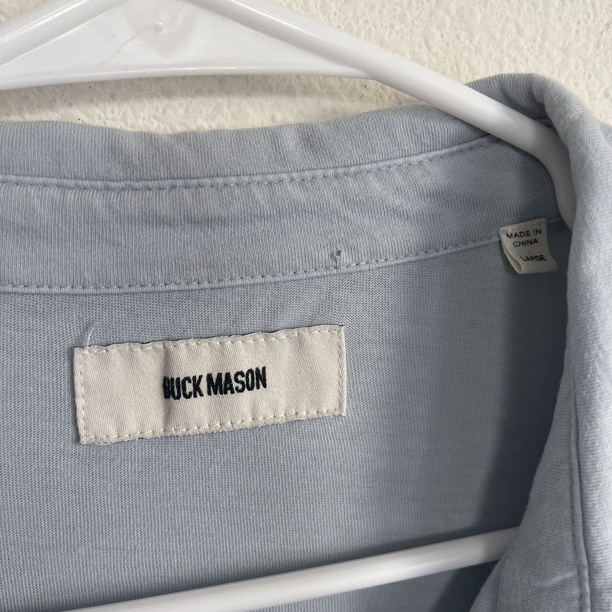 Buck Mason Buck Mason Washed Blue Short Sleeve Polo Shirt Size US L / EU 52-54 / 3 - 3 Thumbnail