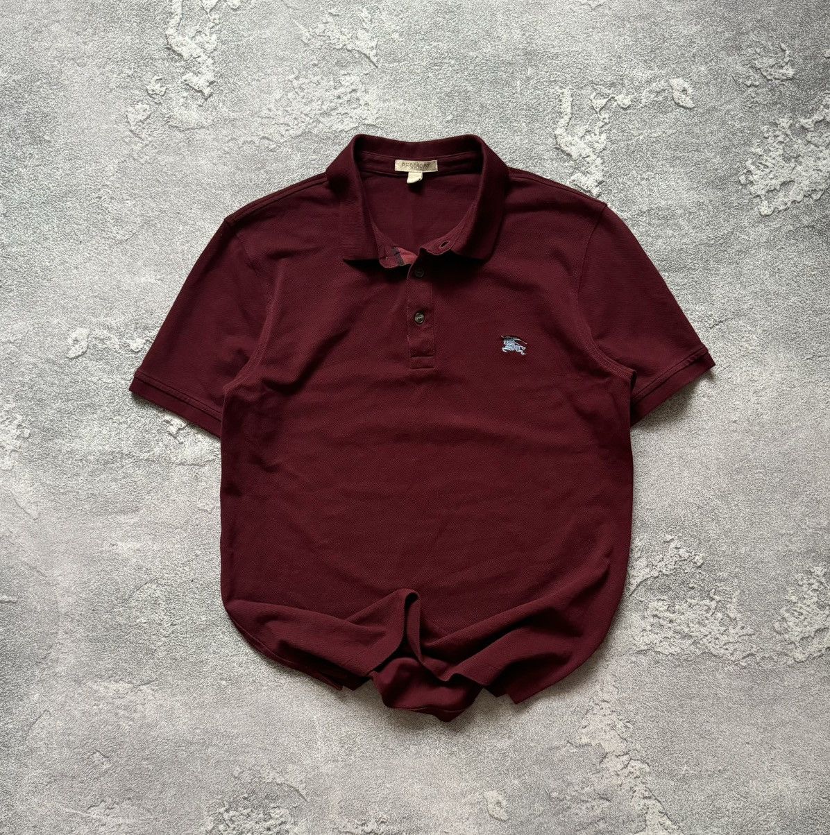 Burberry × Designer Burberry Brit M polo button up tee T-shirt burgundy MAN Size US M / EU 48-50 / 2 - 1 Thumbnail