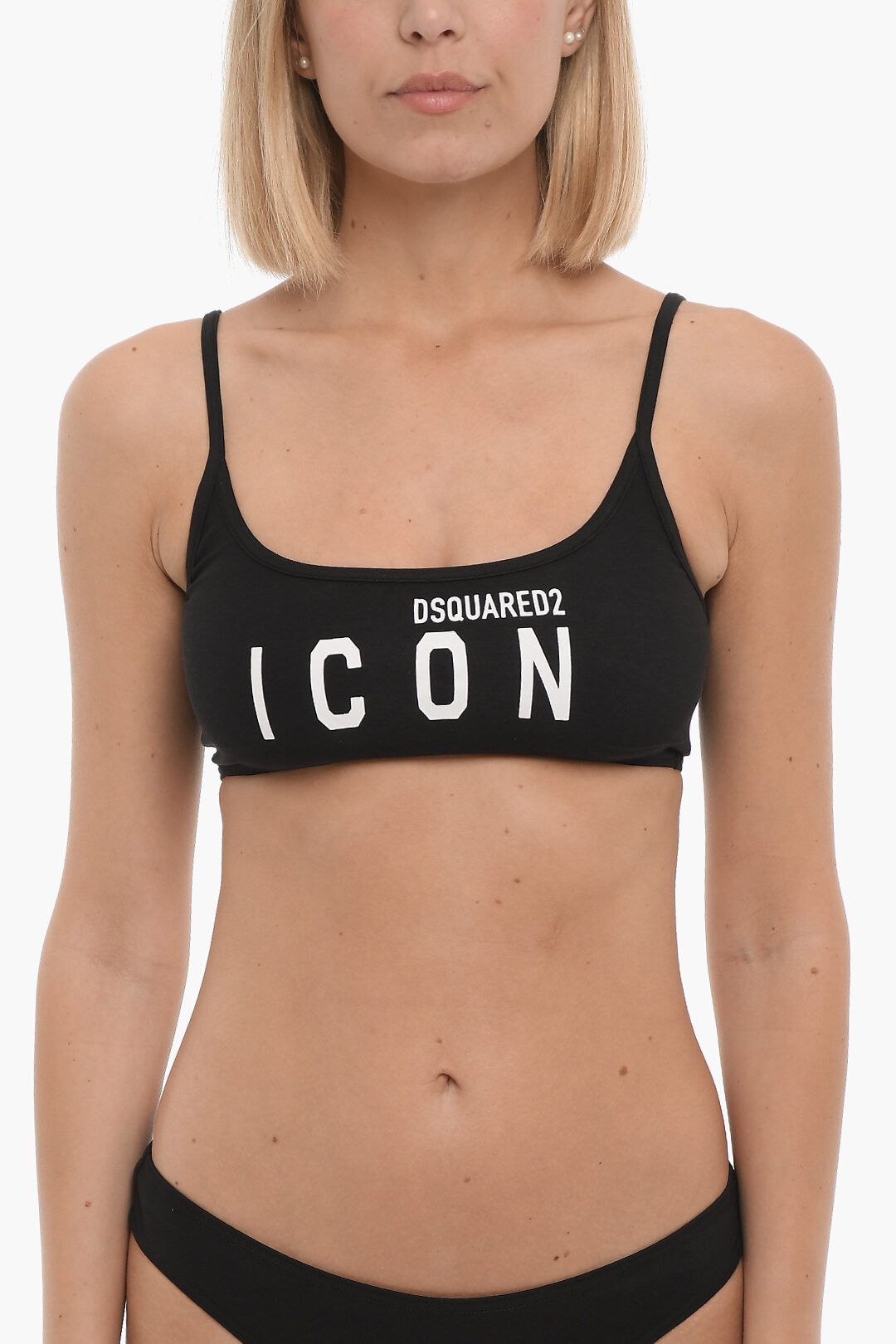 image of Dsquared2 Og1Mm0124 Bra In Black, Women's (Size Medium)