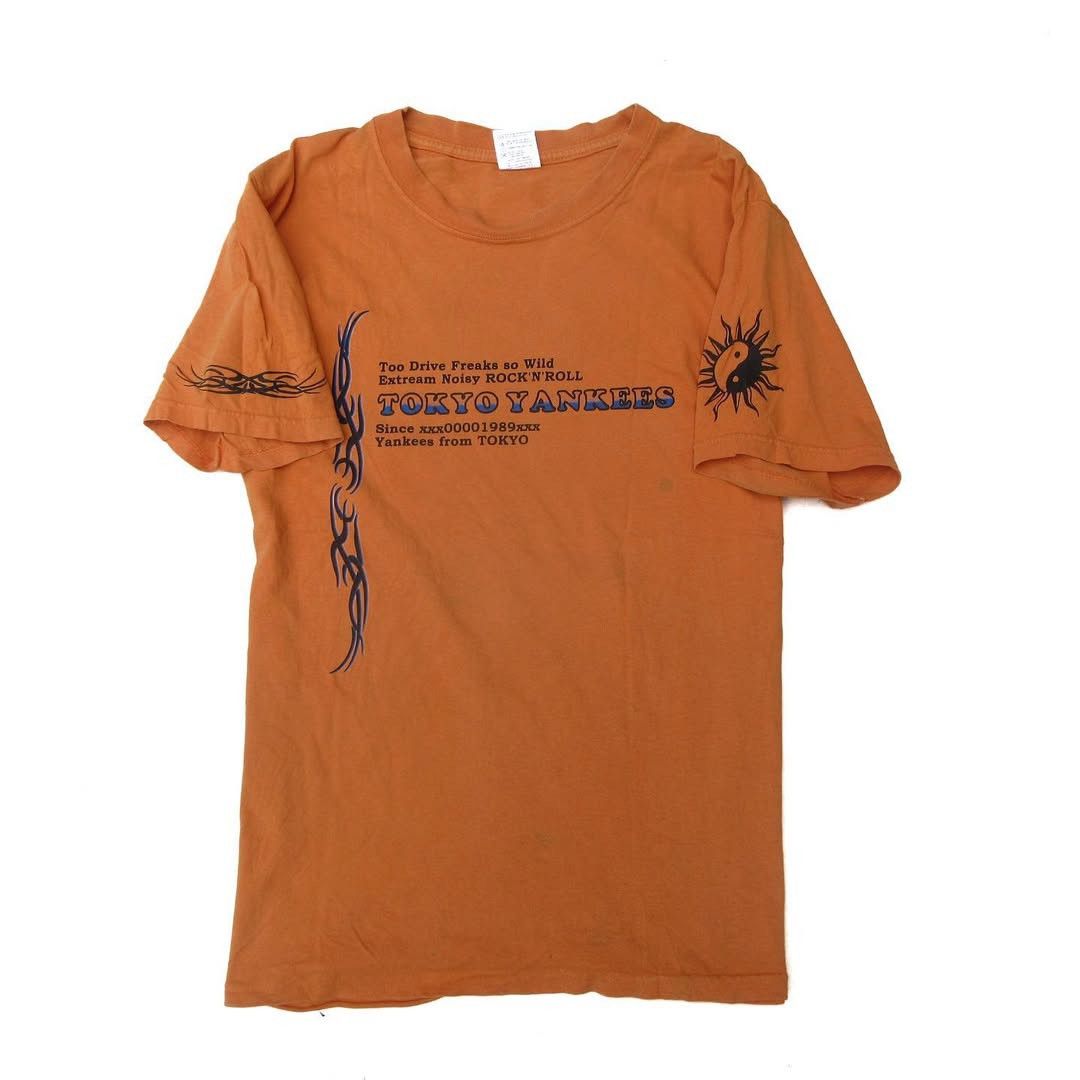 Japanese Brand × Vintage Tokyo Yankees Boy Bosozoku Tshirt Orange Vintage Red Anvil Size US M / EU 48-50 / 2 - 1 Thumbnail