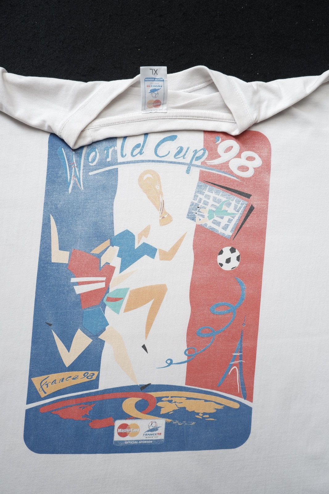 Vintage Vintage World Cup france tshirt official visa 1998 Size US XL / EU 56 / 4 - 1 Thumbnail