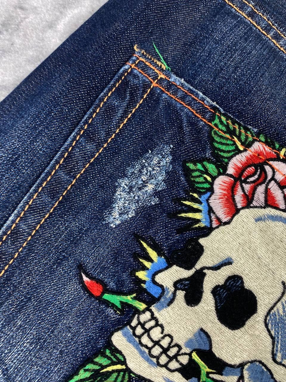Ed Hardy Vintage Ed Hardy by Christian Audigier Denim Jeans Big Logo Size US 38 / EU 54 - 8 Thumbnail