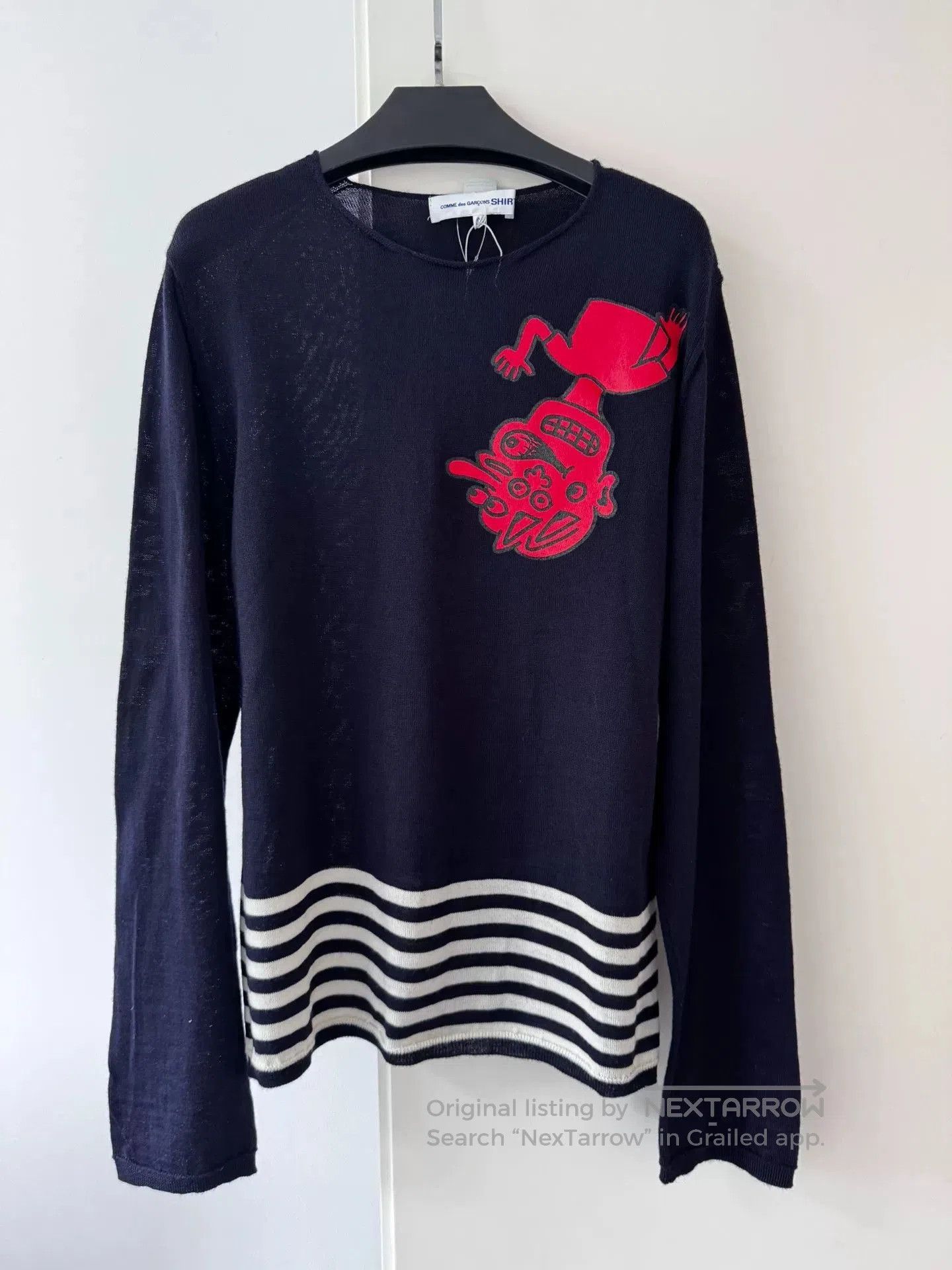 Comme des Garcons SHIRT CDG SHIRT Blue Stripe Sweatshirt. Size US S / EU 44-46 / 1 - 1 Thumbnail
