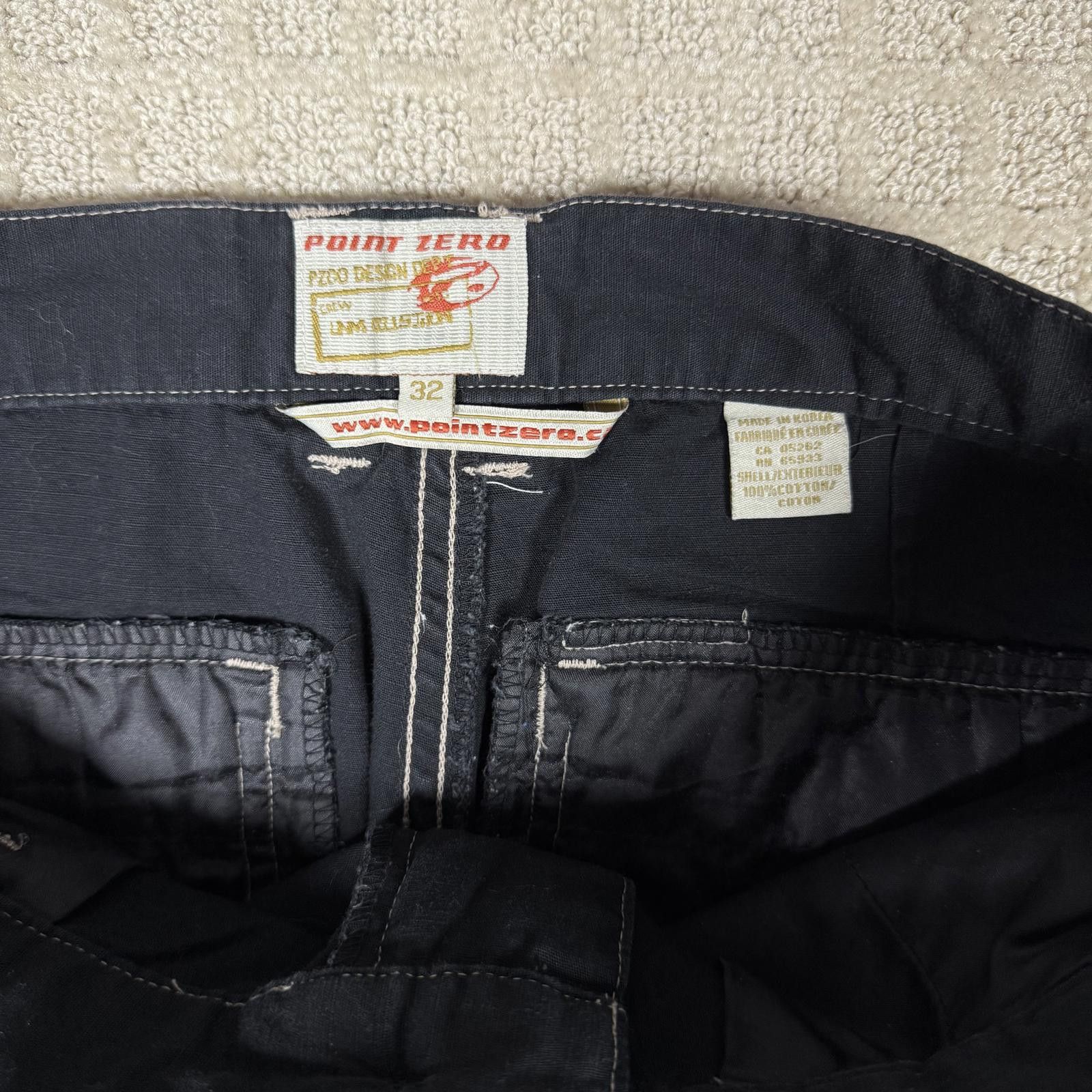 Point Zero Y2K Point Zero Baggy Cargo Shorts 31 Black Size US 31 - 5 Thumbnail
