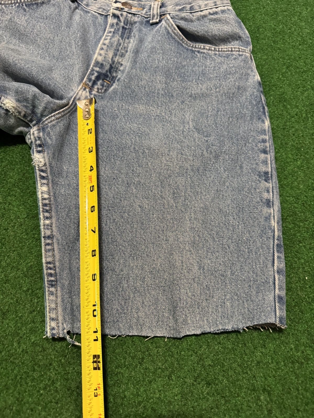 Vintage 90s Jorts Relaxed Grunge Cutoff High Waisted Denim Shorts Size 28" / US 6 / IT 42 - 6 Thumbnail