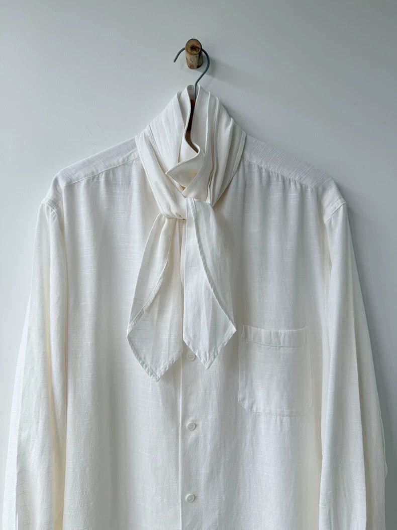 Yohji Yamamoto Yohji Yamamoto 2012 SS Show Ribbon Shirt Size US L / EU 52-54 / 3 - 5 Thumbnail