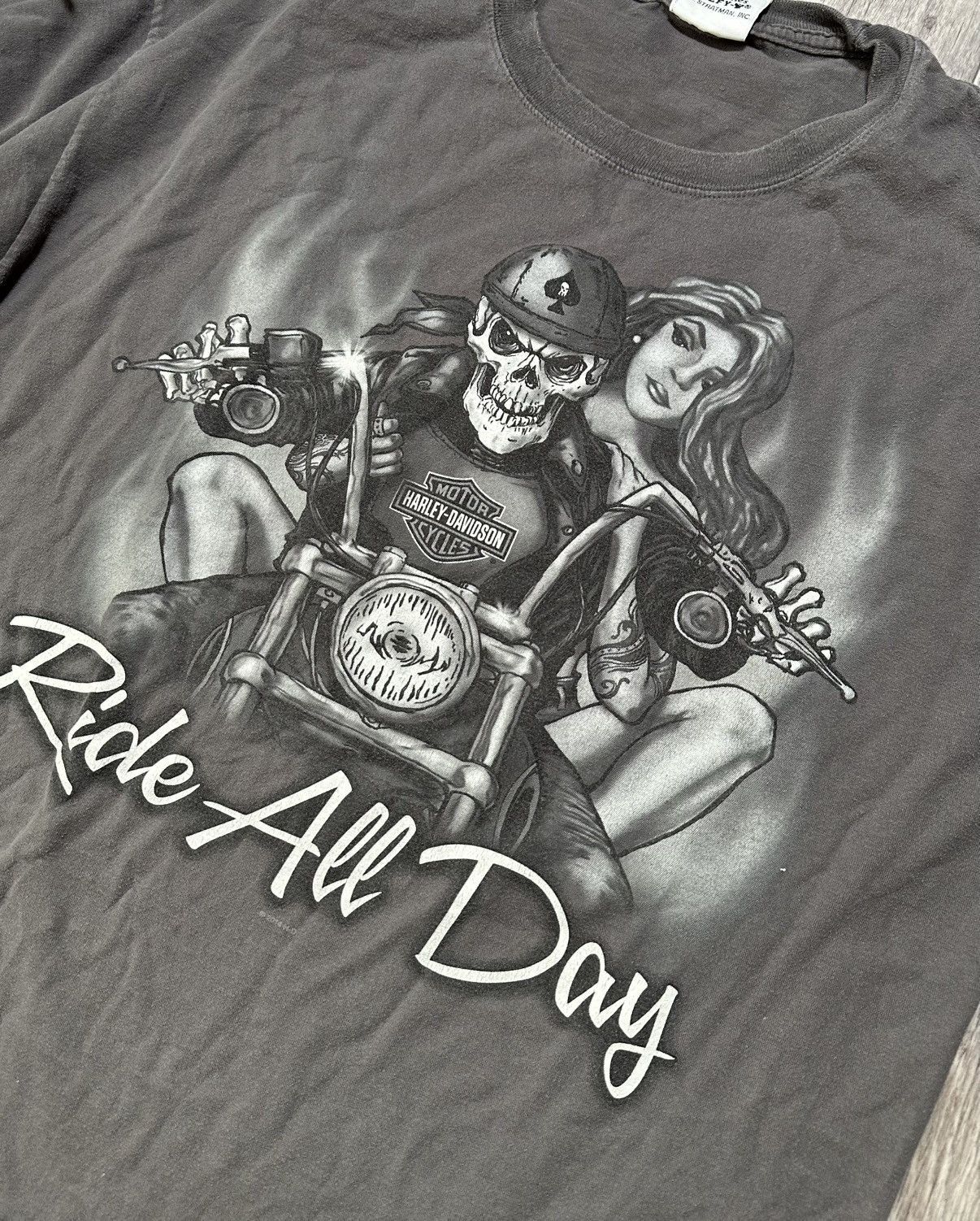 Hanes × Harley Davidson × Vintage Vintage Harley Davidson 2014 Ride All Day Baggy Fit T-shirt Size US M / EU 48-50 / 2 - 3 Thumbnail