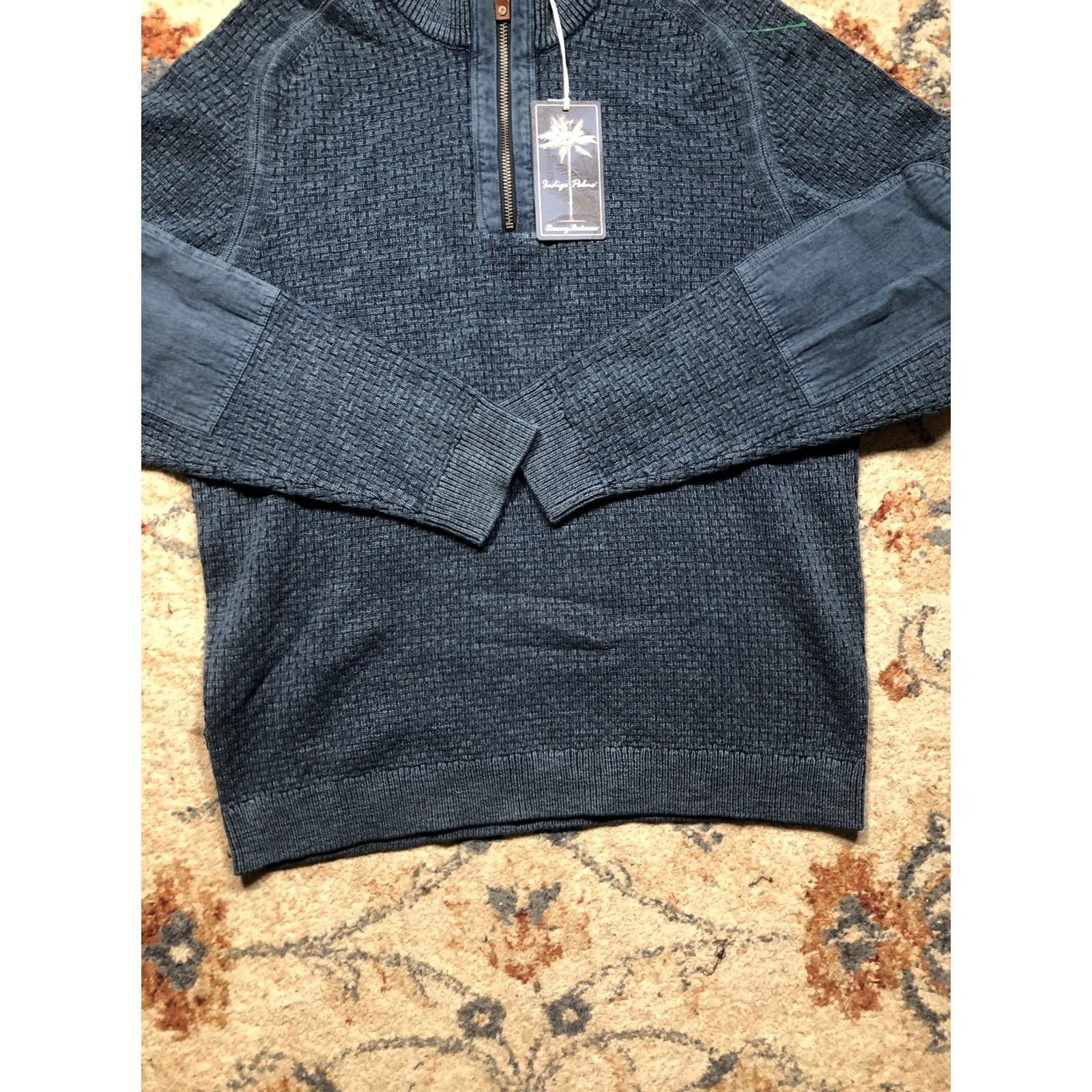 Tommy Bahama Tommy Bahama Sweater Mens M Blue Sundream Half Zip Mock Neck Pullover Size US M / EU 48-50 / 2 - 5 Thumbnail