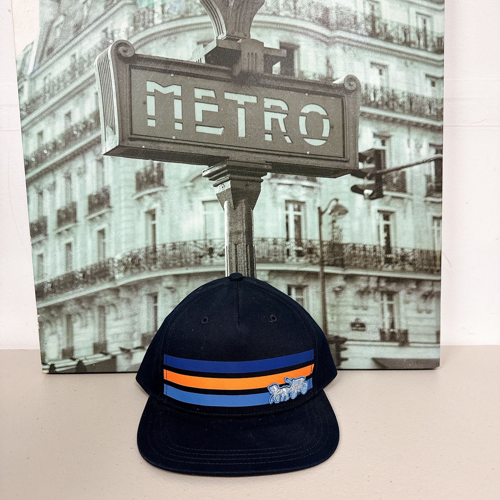Coach Coach C0978 Cotton Wide-Brim Hat Horse and Carriage Patch Size ONE SIZE - 1 Thumbnail