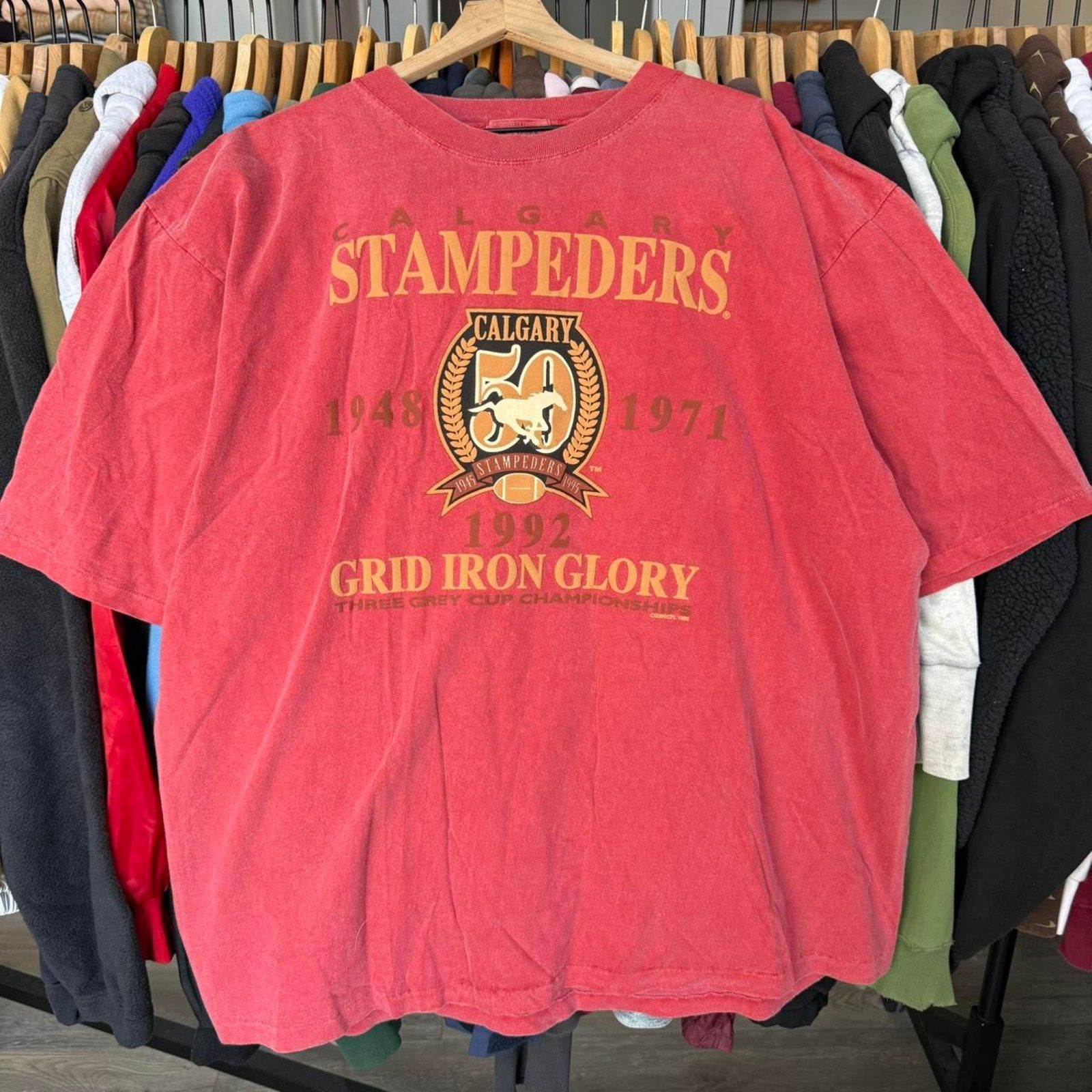Other Vintage 1992 Calgary Stampeders Grid Iron Glory T-Shirt New Size US XXL / EU 58 / 5 - 1 Thumbnail