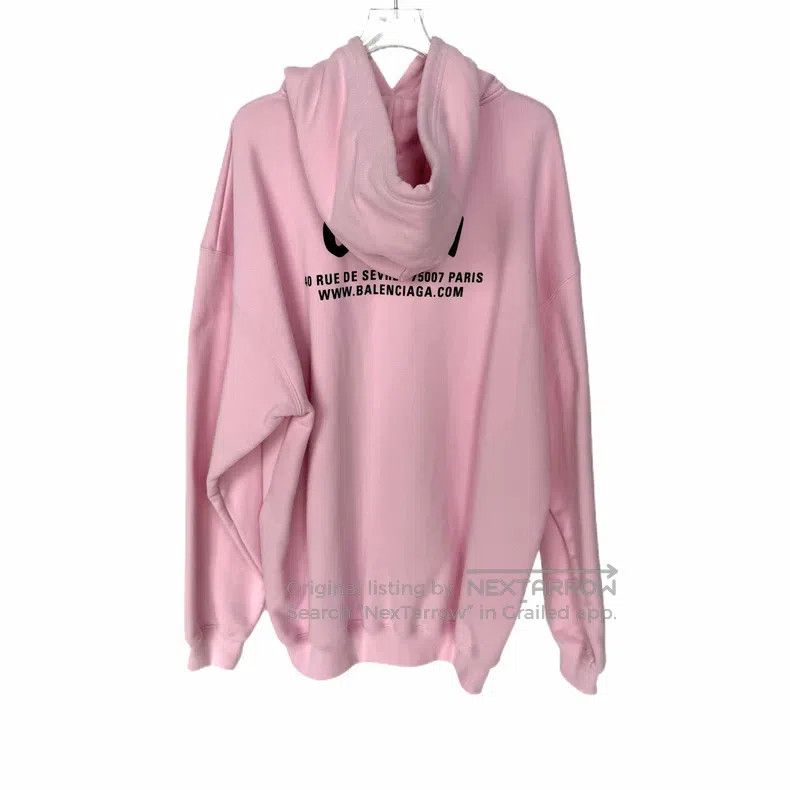 Balenciaga Balenciaga CREW Pink Hooded Sweatshirt Size US XS / EU 42 / 0 - 2 Thumbnail
