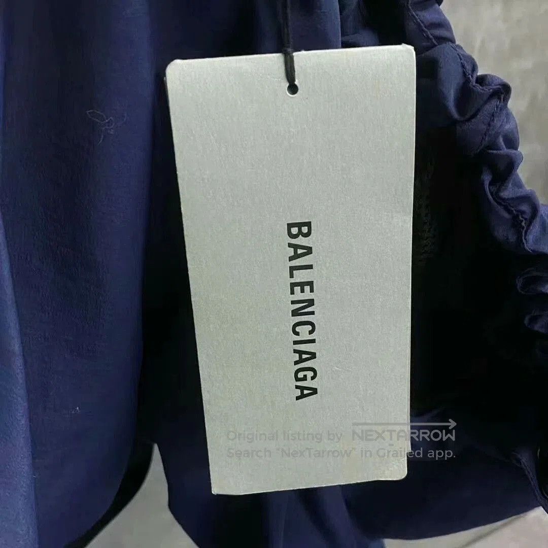 Balenciaga Balenciaga White Blue Logo Jacket XS. Size US XS / EU 42 / 0 - 4 Thumbnail