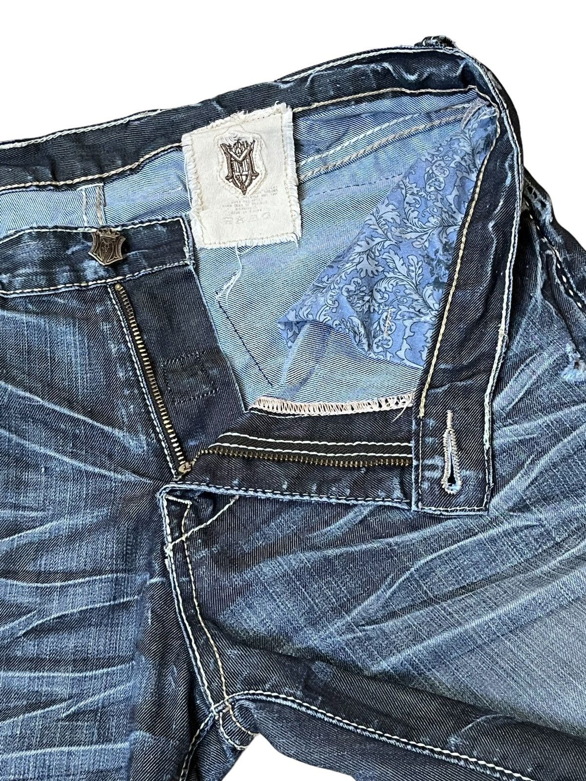 Japanese Brand SICK🔥MONARCHY BOOTSTRAP/FLARE LEG JEANS Size US 36 / EU 52 - 10 Thumbnail