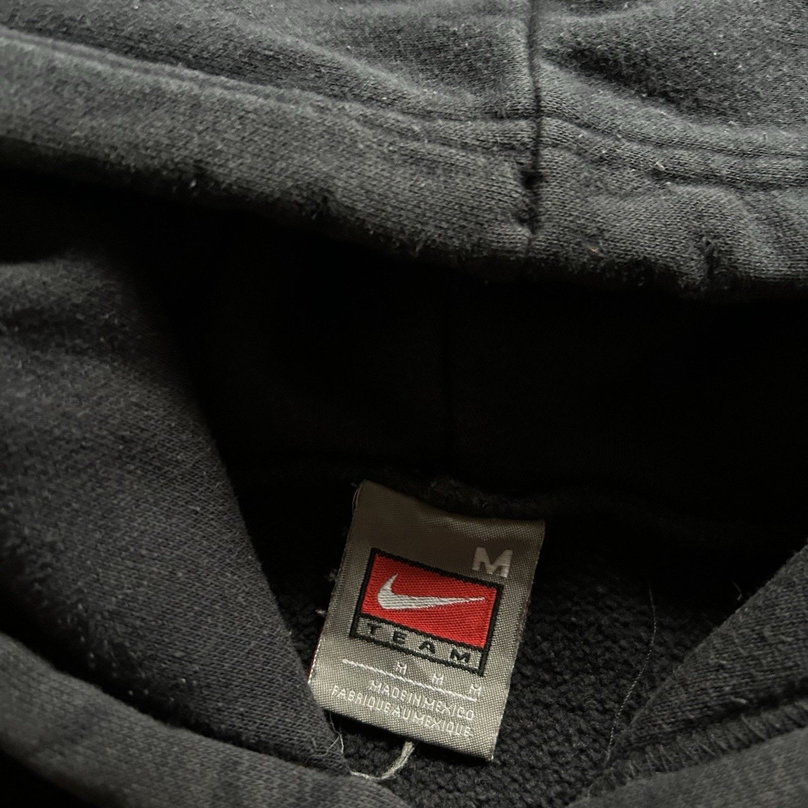 Nike × Vintage Vintage Nike Hoodie Medium Center Swoosh Faded Black Rare Size US M / EU 48-50 / 2 - 3 Thumbnail