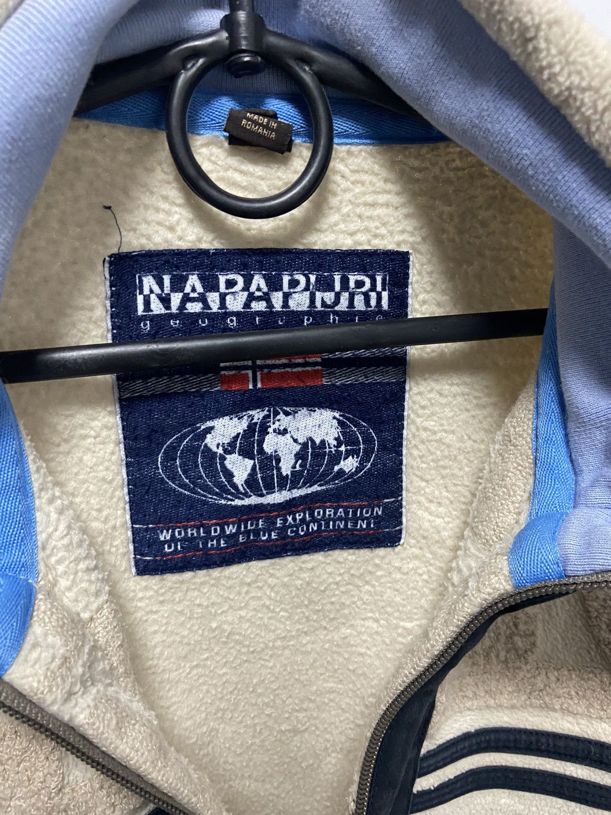 Napapijri × Vintage Napapijri vintage zip Big Logo jacket casuals fleece Size US XL / EU 56 / 4 - 5 Thumbnail