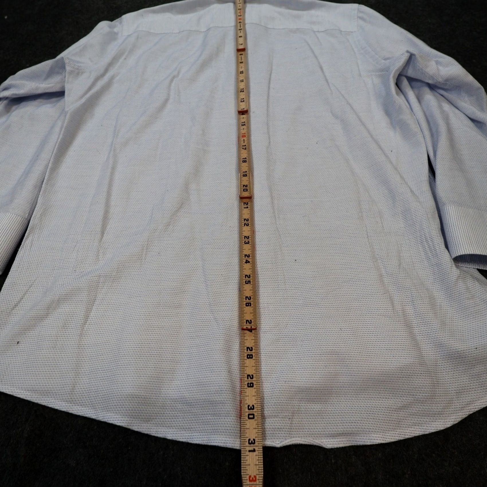 Vintage The Savile Row Company Dress Shirt Mens 16 32-33 Blue Slim Fit Cotton Size 42R - 5 Thumbnail