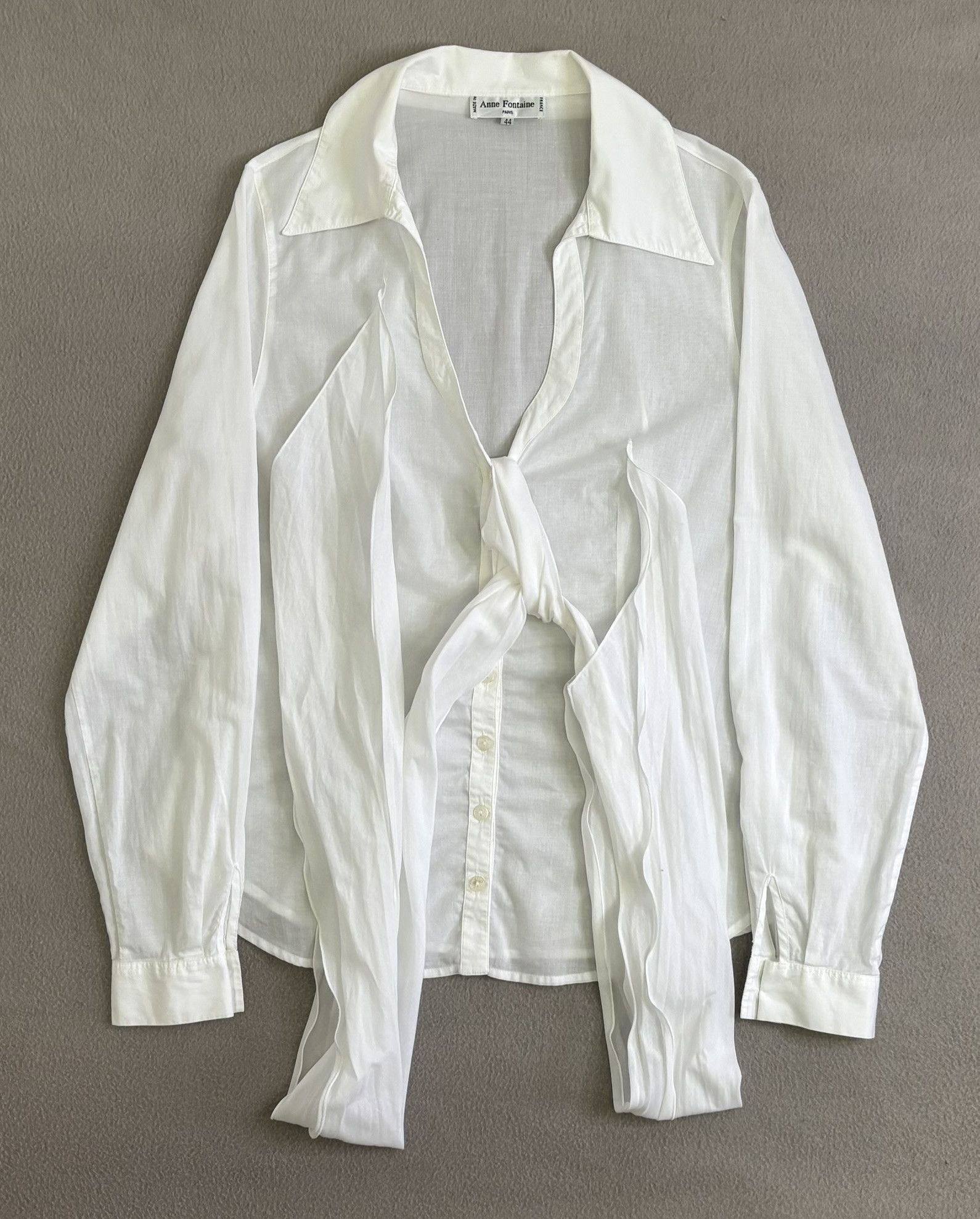 ANNE FONTAINE × Vintage Anne Fontaine White shirt size 44 Size L / US 10 / IT 46 - 3 Thumbnail