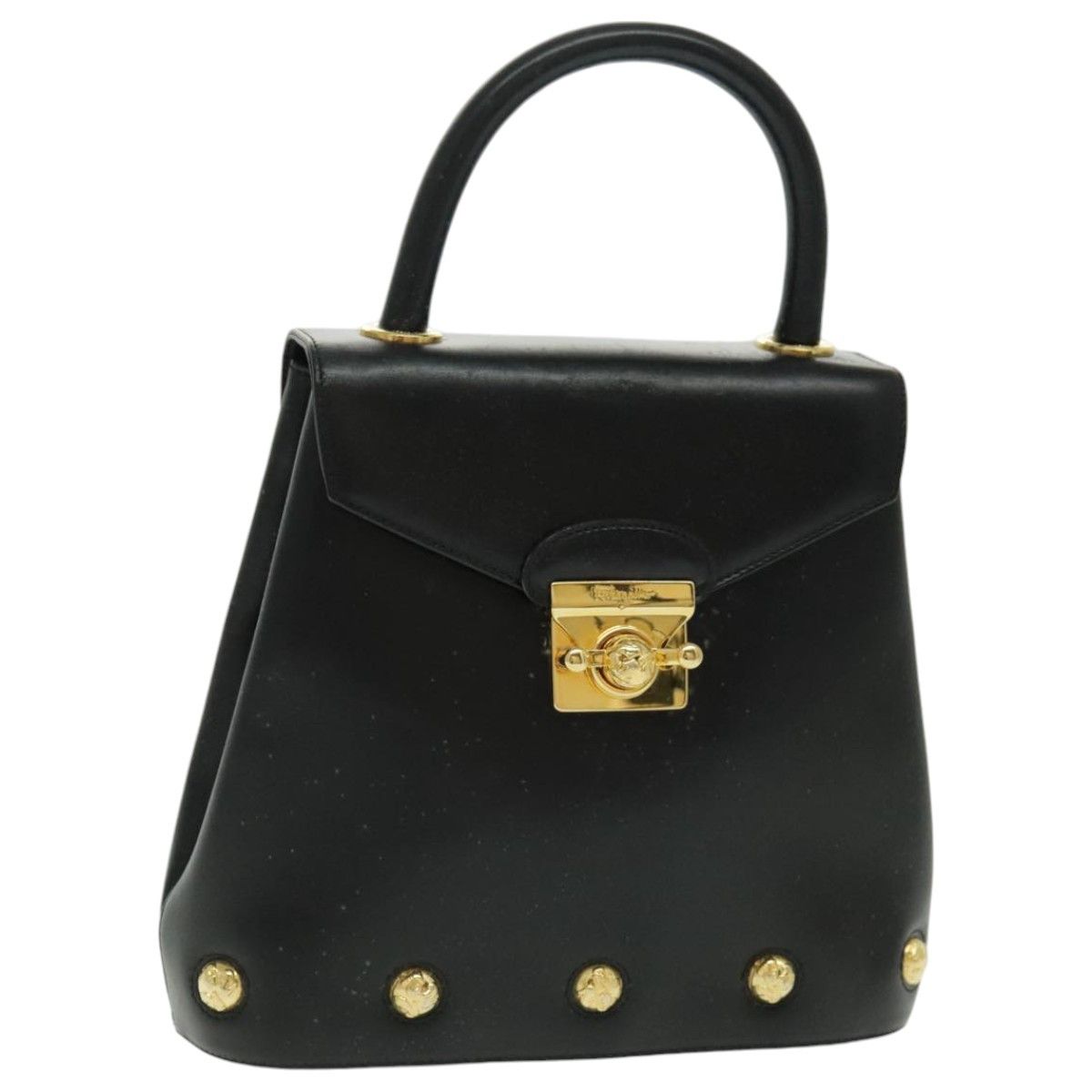 Salvatore Ferragamo Black Leather Handbag (Pre-Owned) Size ONE SIZE - 1 Thumbnail