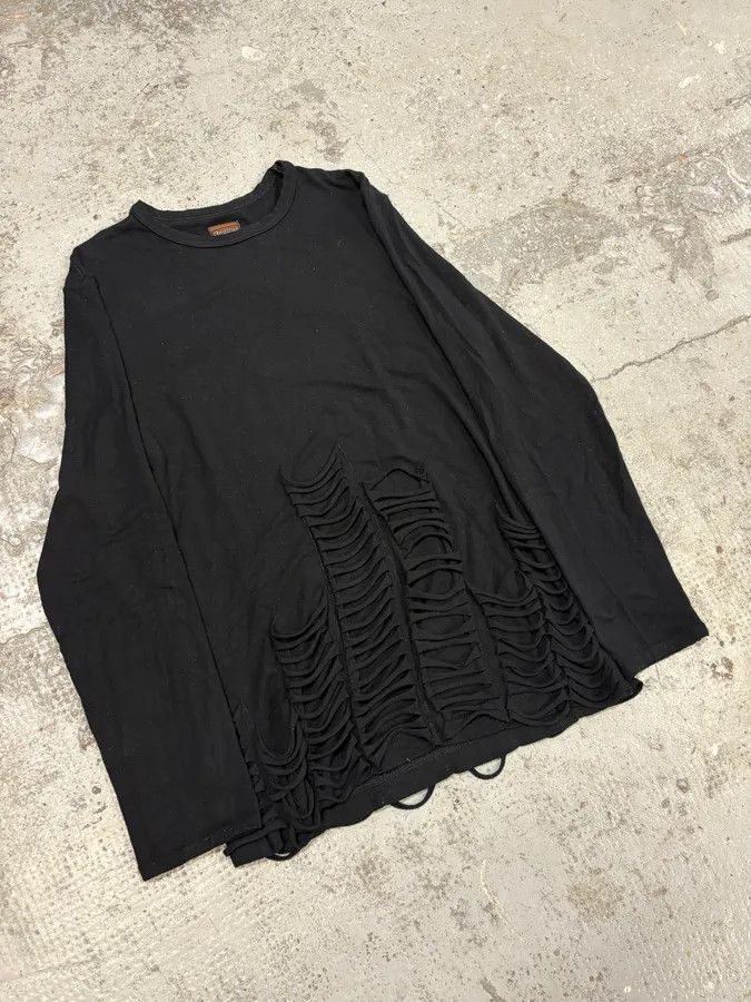 Jean Paul Gaultier 1990s Jean Paul Gaultier Black Obscure Extra Longsleeves Size S / US 4 / IT 40 - 4 Thumbnail