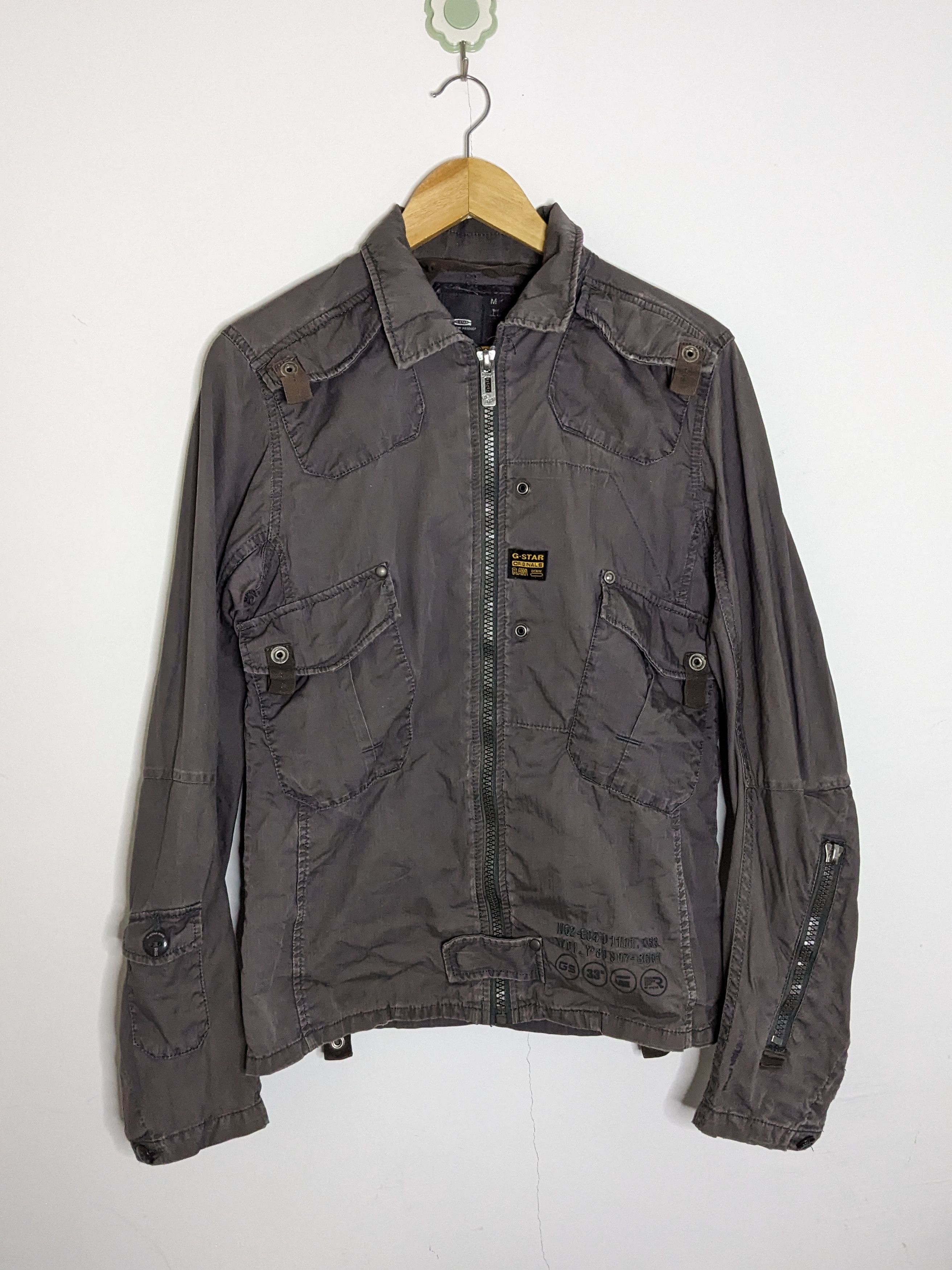 G Star Raw G star RAW denim multi pocket cargo bondage jacket military Grailed