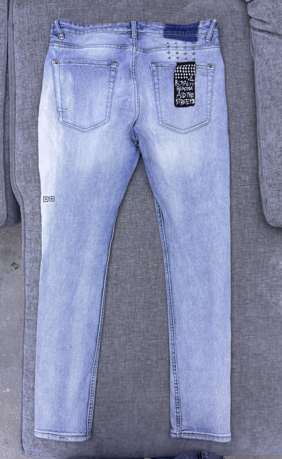 Ksubi KSUBI RIPPED SKINNY MENS LIGHT BLUE JEANS 34 Size US 34 / EU 50 - 2 Thumbnail