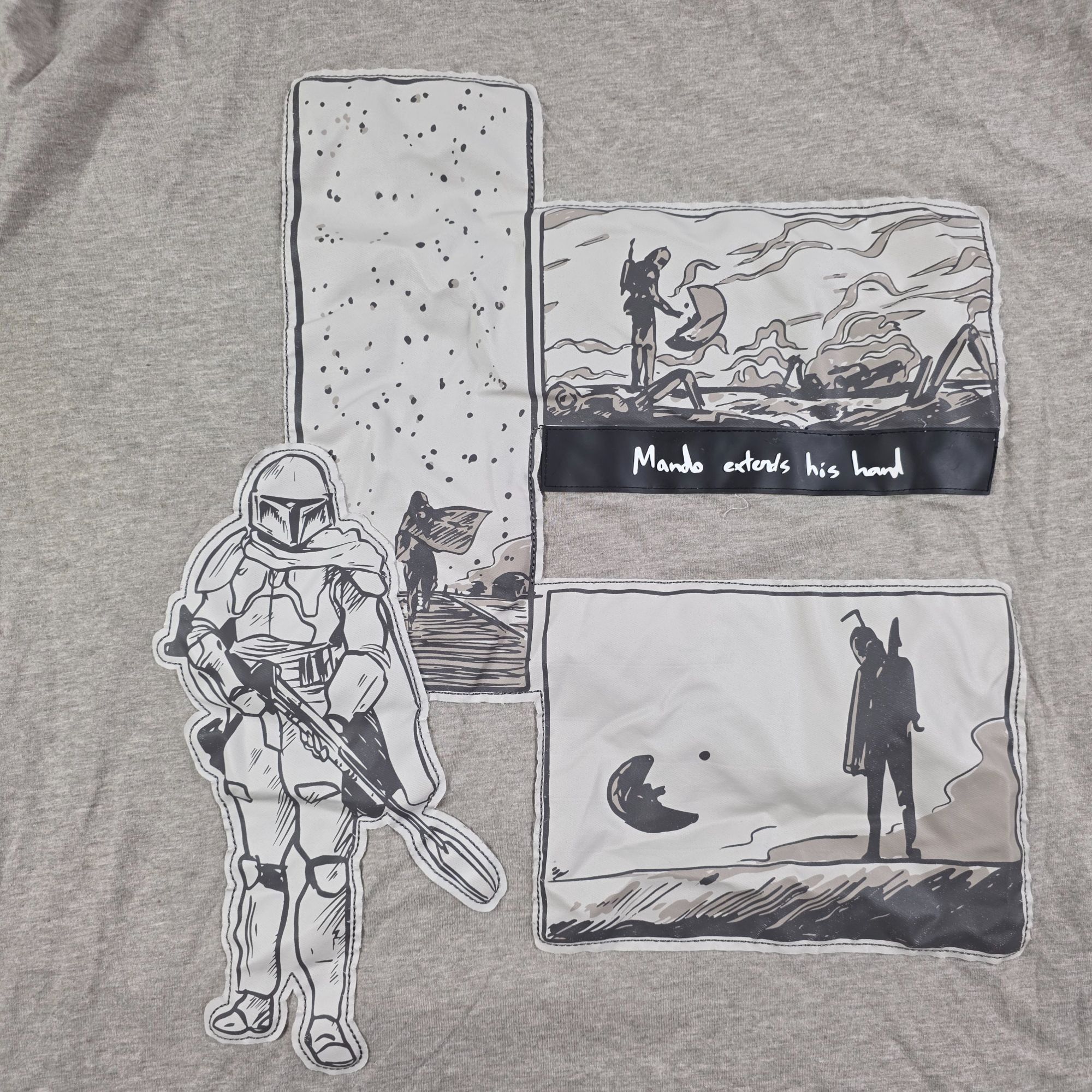 Star Wars Star Wars The Mandalorian Concept Series Mens Large Gray Gra Size US L / EU 52-54 / 3 - 4 Thumbnail