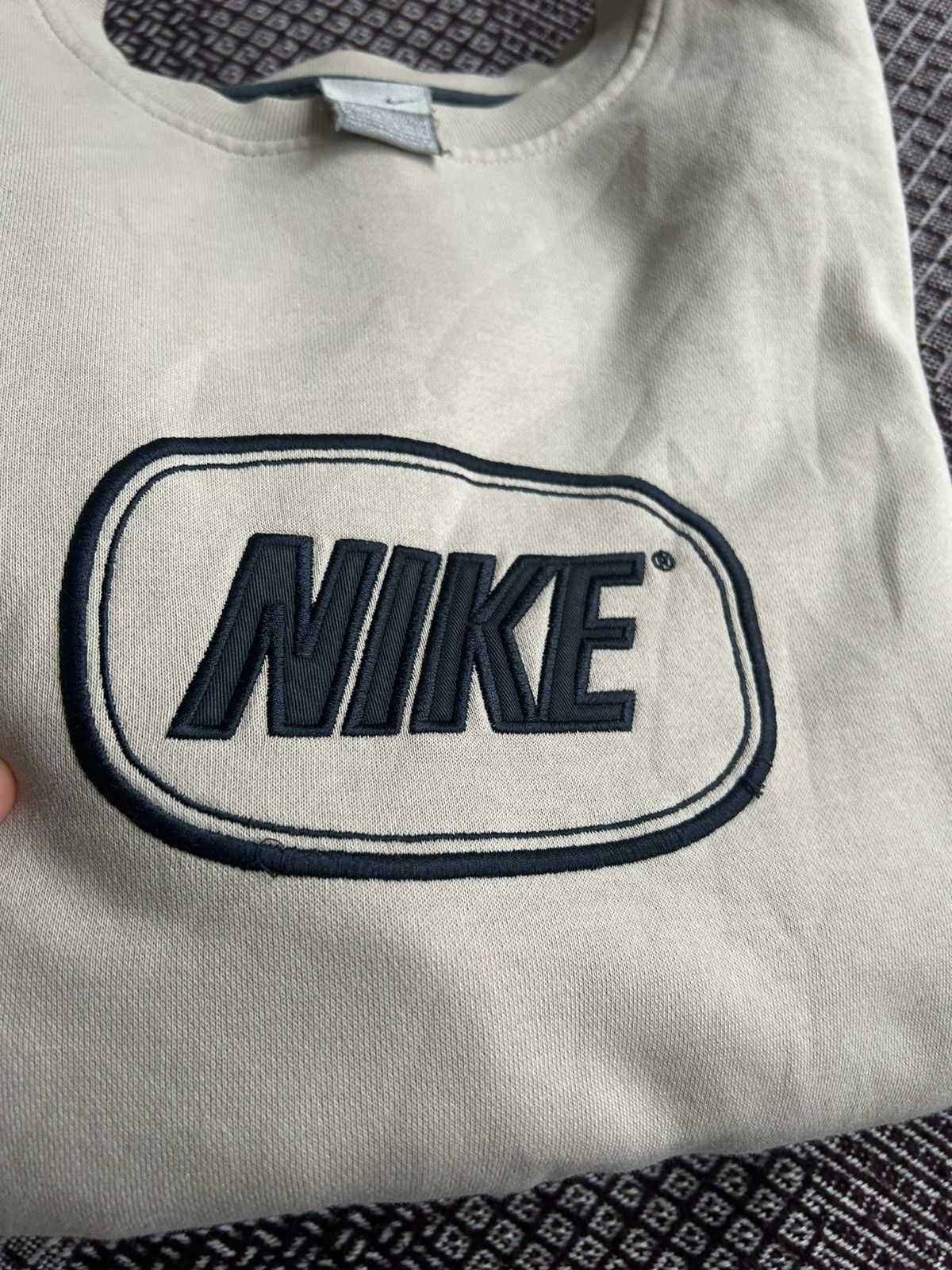 Nike Vintage Nike 90s Crewneck Big Logo Sweatshirt Beige Rare Y2K Size US XL / EU 56 / 4 - 15 Thumbnail