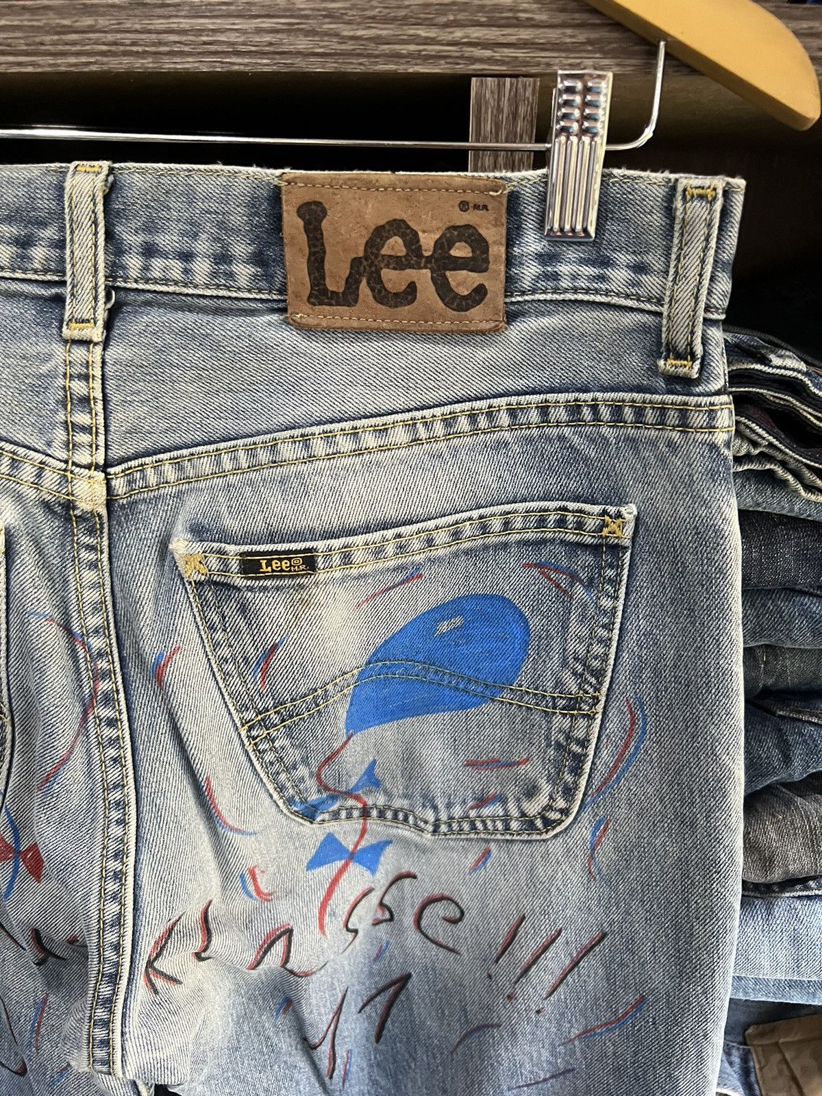Lee 🔥Rare Vintage Lee Sketch Denim Size US 31 - 12 Thumbnail