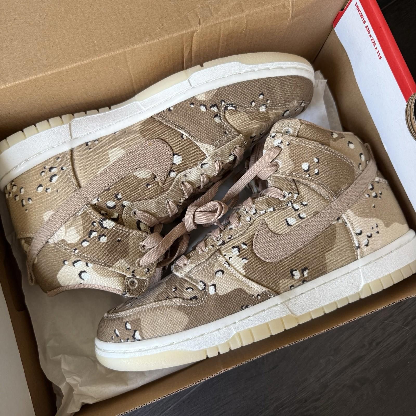 Nike New Nike Dunk High Desert Camo Brown White Womens Size 8.5 Size US 8.5 / IT 38.5 - 1 Thumbnail