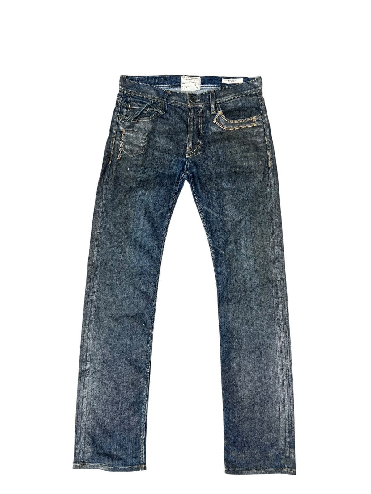 Vintage Jimmy Taverniti Distressed Mud Waxed Denim Jeans