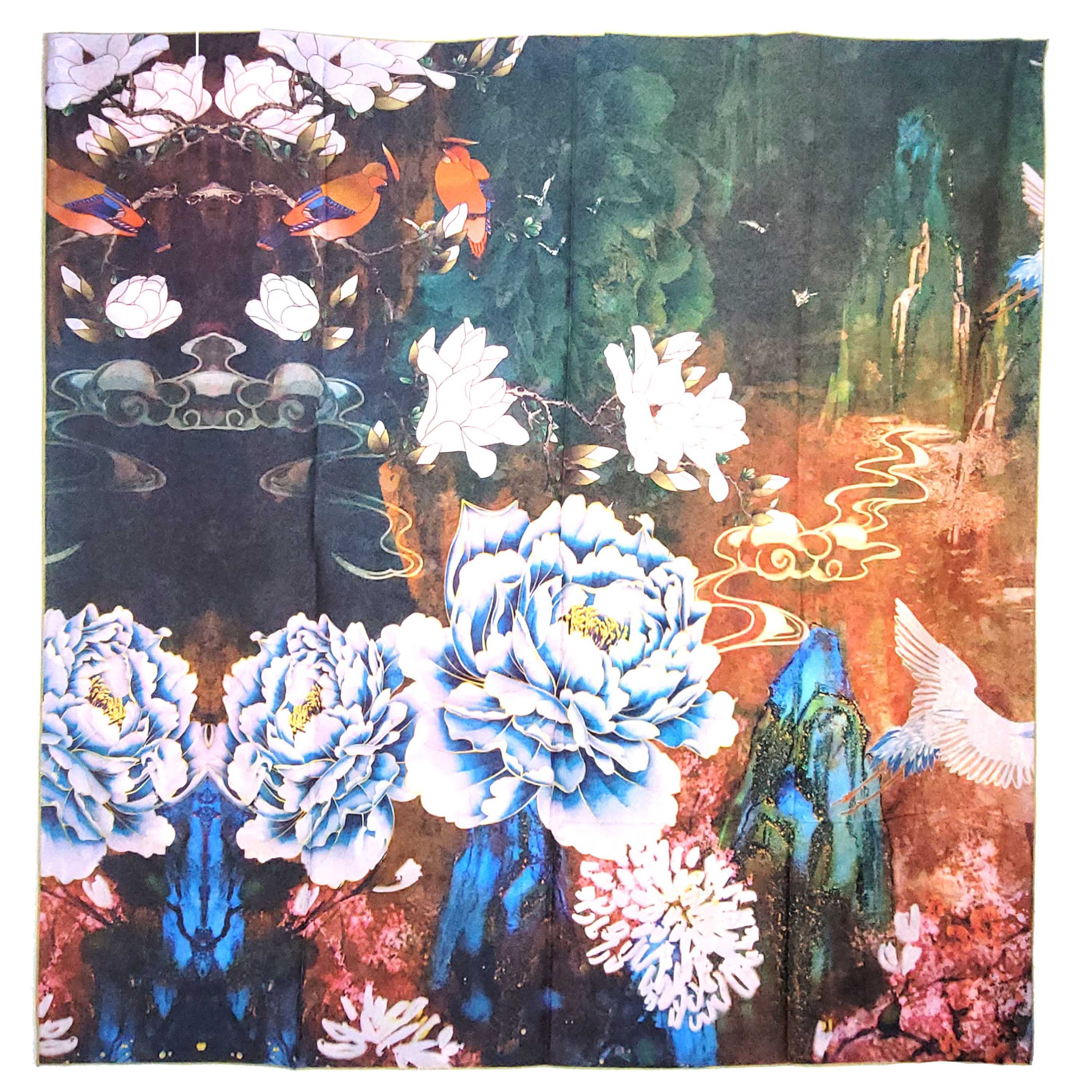 Other NWT Double Sided Silk Scarf 52"x52" Large Square Wrap 3236 Size ONE SIZE - 4 Thumbnail