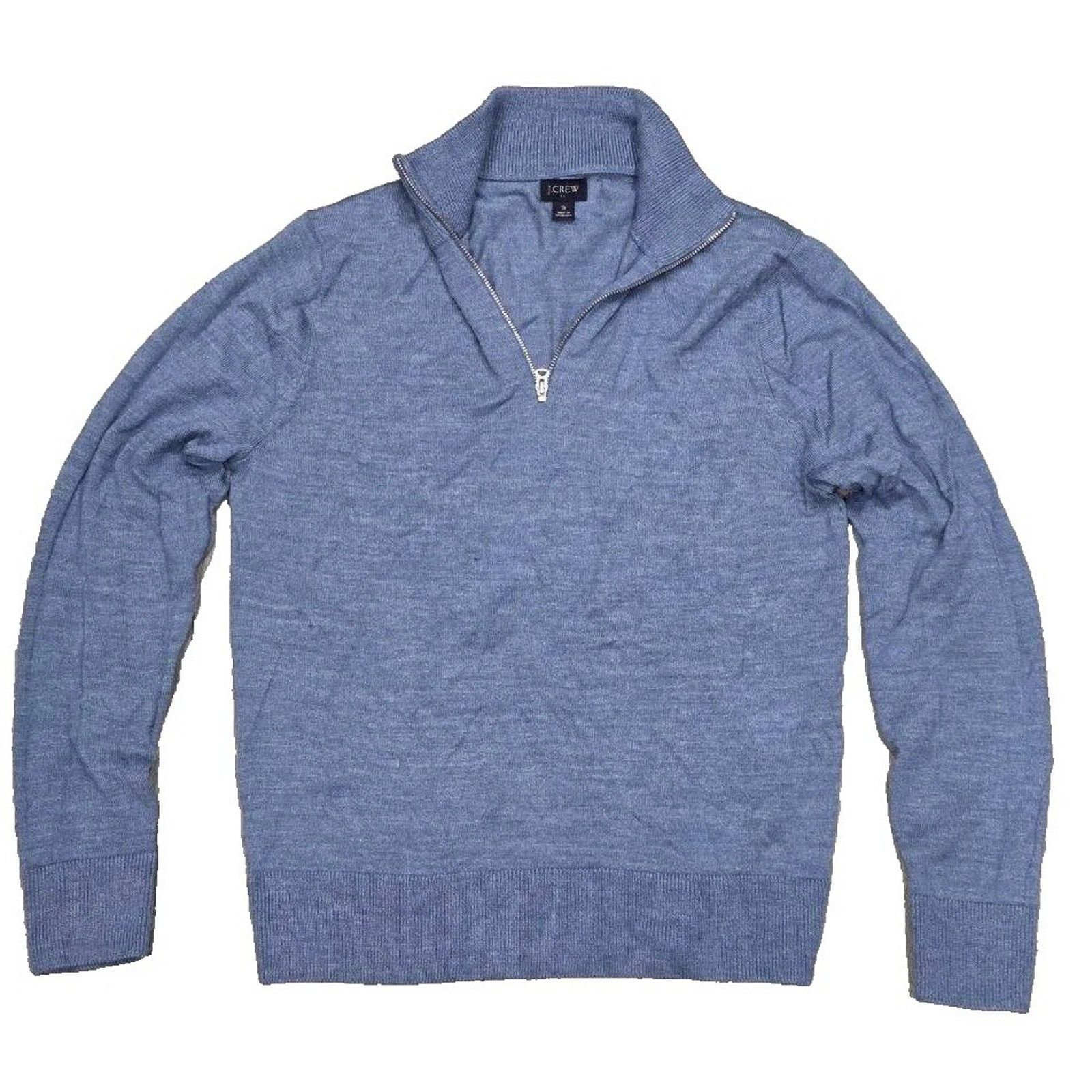 J.Crew J.Crew Blue 1/4 Zip Merino Neck Pullover Small A003327 Size S / US 4 / IT 40 - 2 Thumbnail