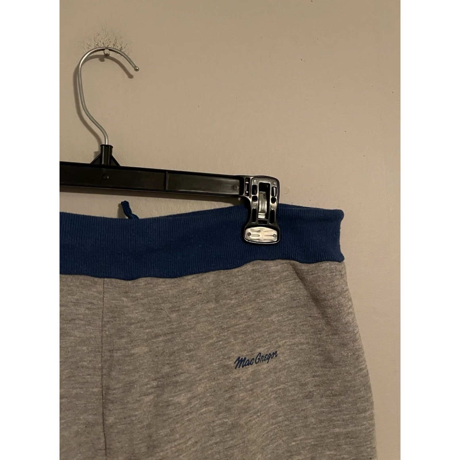 McGregor VINTAGE MacGregor Gray Blue Athletic Sweatpants Joggers - Men's M Pants Regular Drawstring USA 90s Activewear Size US 31 - 2 Thumbnail