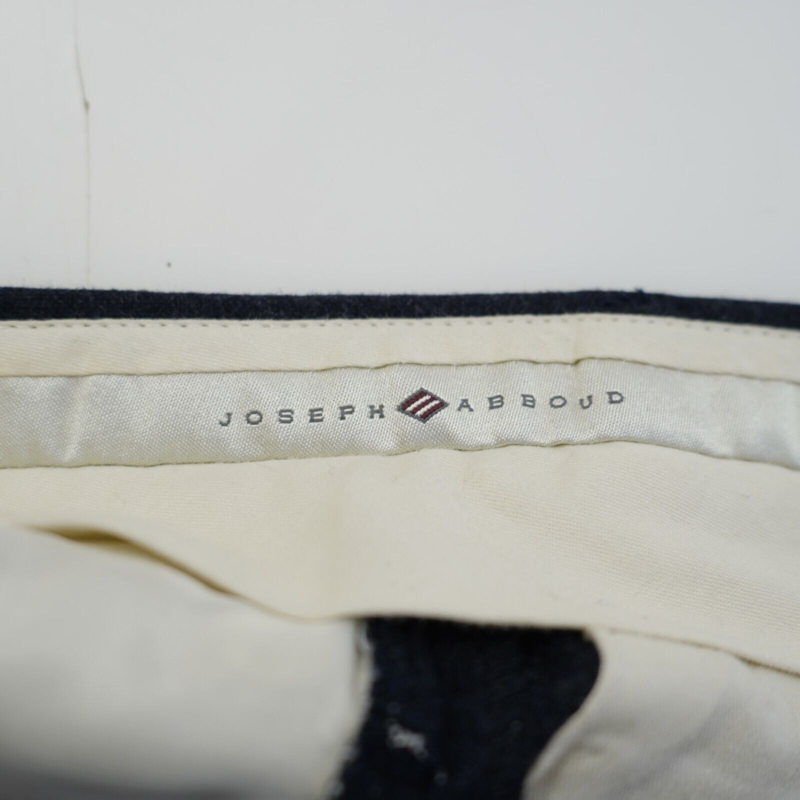 Joseph Abboud Joseph Abboud Flannel Wool Blue Flat Front Dress Pants 34/32 Size 34R - 7 Thumbnail