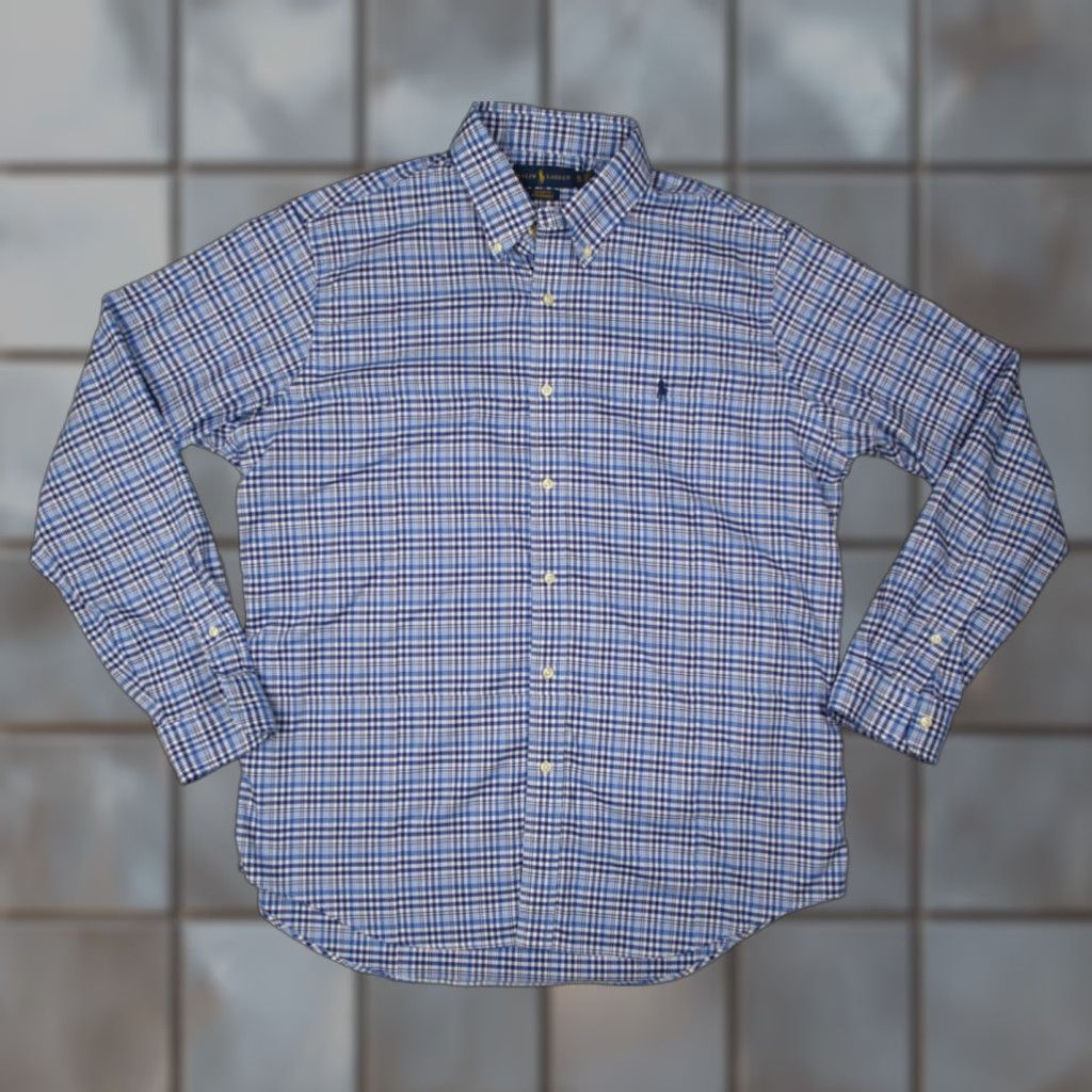 Ralph Lauren Ralph Lauren Shirt Men Extra Large Blue Long Sleeve Button Up Pony Performance Cotton Nylon Blend Mens Size US XL / EU 56 / 4 - 1 Thumbnail