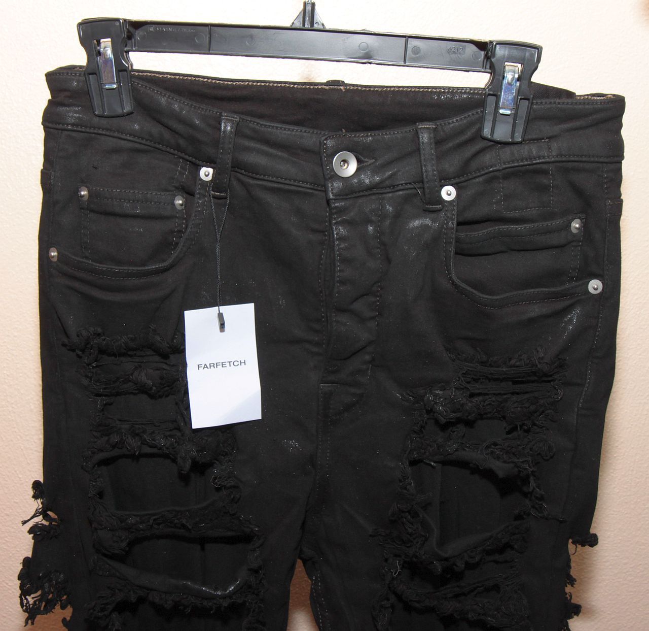 Rick Owens NEW NWT Detroit Destroy Distressed Slash Denim Size US 30 / EU 46 - 2 Thumbnail
