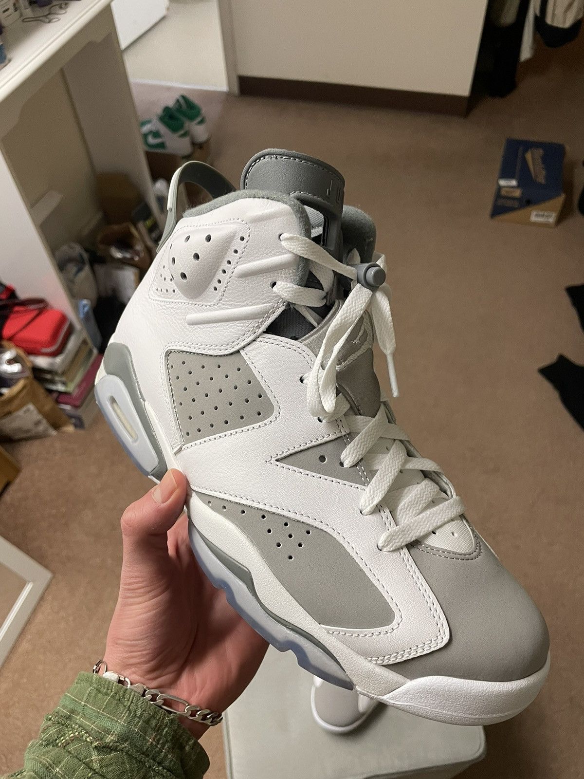 image of Jordan Nike Air Jordan 6 Retro Cool Grey Shoes, Men's (Size 10)