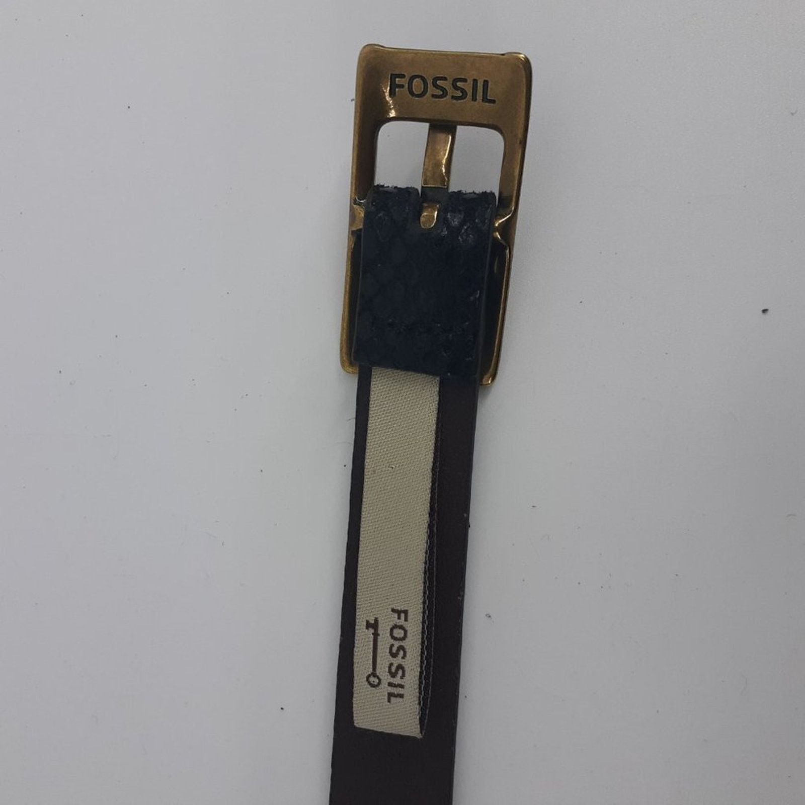 Fossil Fossil Women's Shinny Scales Animal Print Embossed Black Size ONE SIZE - 4 Thumbnail