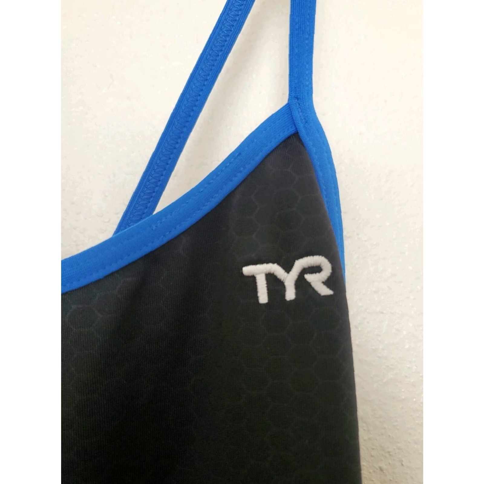 VINTAGE TYR Swimsuit Durafast Elite Trinityfit Hexa One Piece Women 38 Black