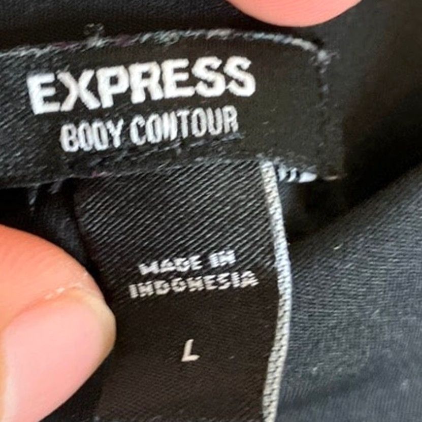 Express **Womens Black Bodysuit Express High Compression L Stretch Scoop Neck** User: **Express Women's Black Bodysuit High Compression L Stretch Scoop Neck** Size L / US 10 / IT 46 - 4 Thumbnail