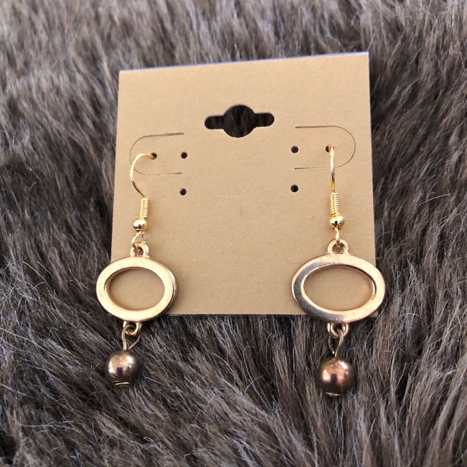 Vintage Vintage repurpose gold tone loop bead earrings Size ONE SIZE - 2 Thumbnail
