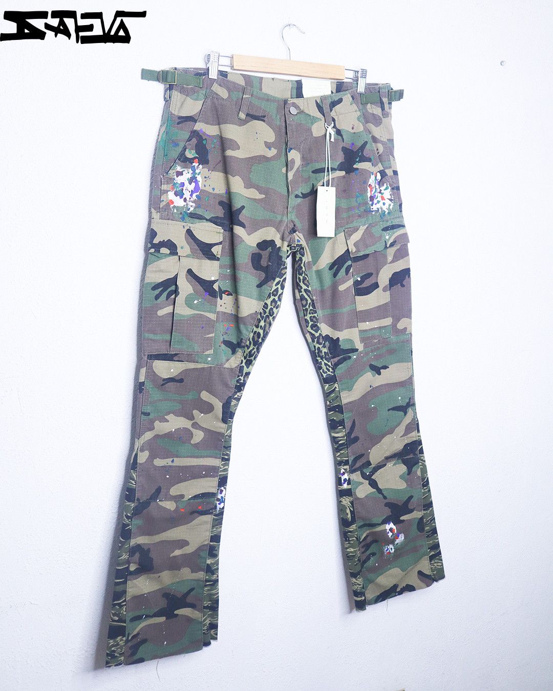 MNML Bootcut Cargo Flare Raw Pants NEW Size US 34 / EU 50 - 2 Thumbnail