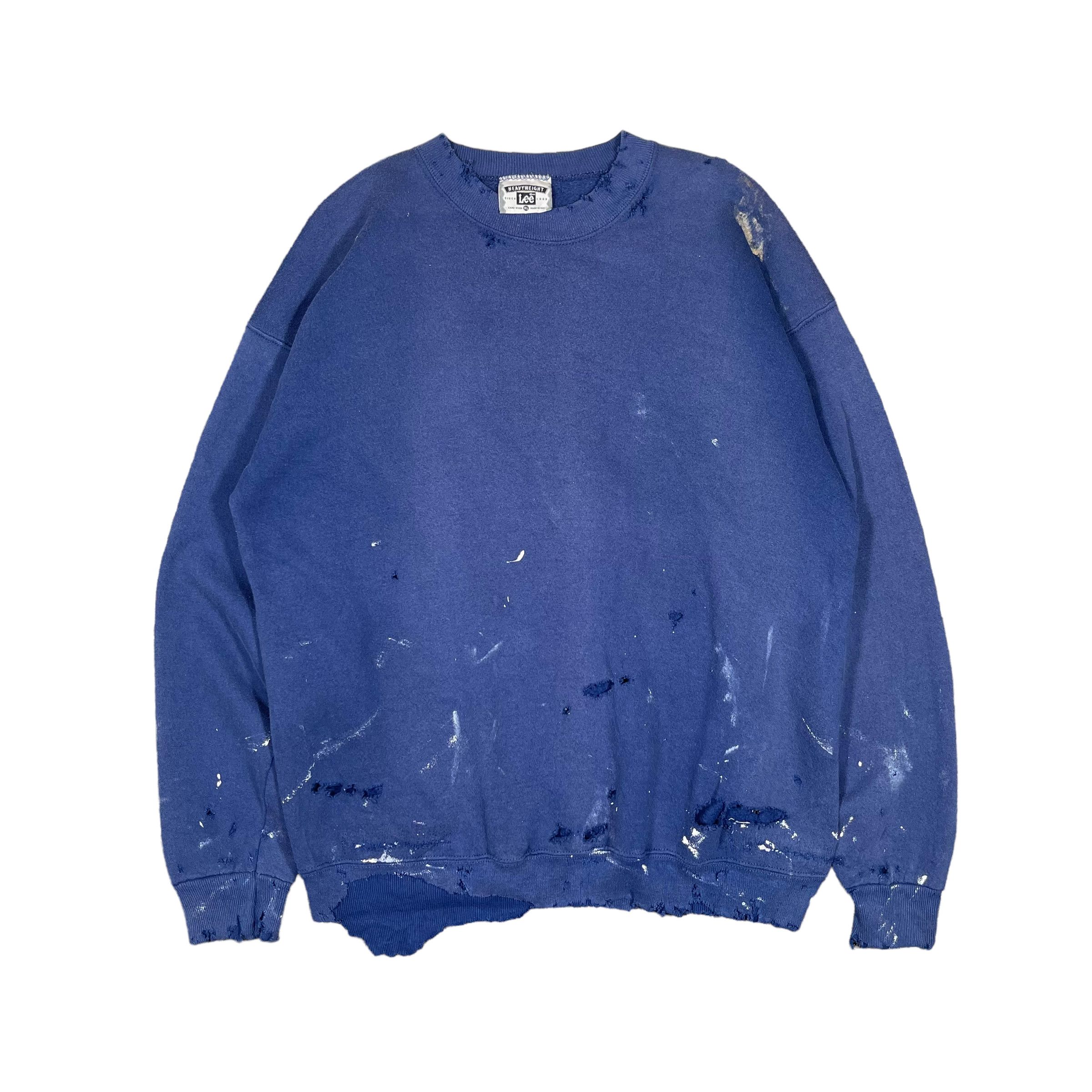 Vintage Vintage LEE Sun Faded Trashed Painter Dope Crewneck Size US XL / EU 56 / 4 - 1 Thumbnail