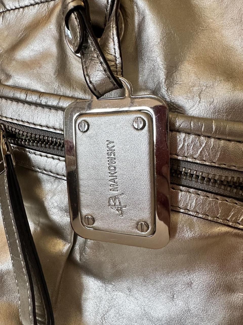 Other B. Makowsky Gold Metallic Leather Shoulder Bag Size ONE SIZE - 4 Thumbnail