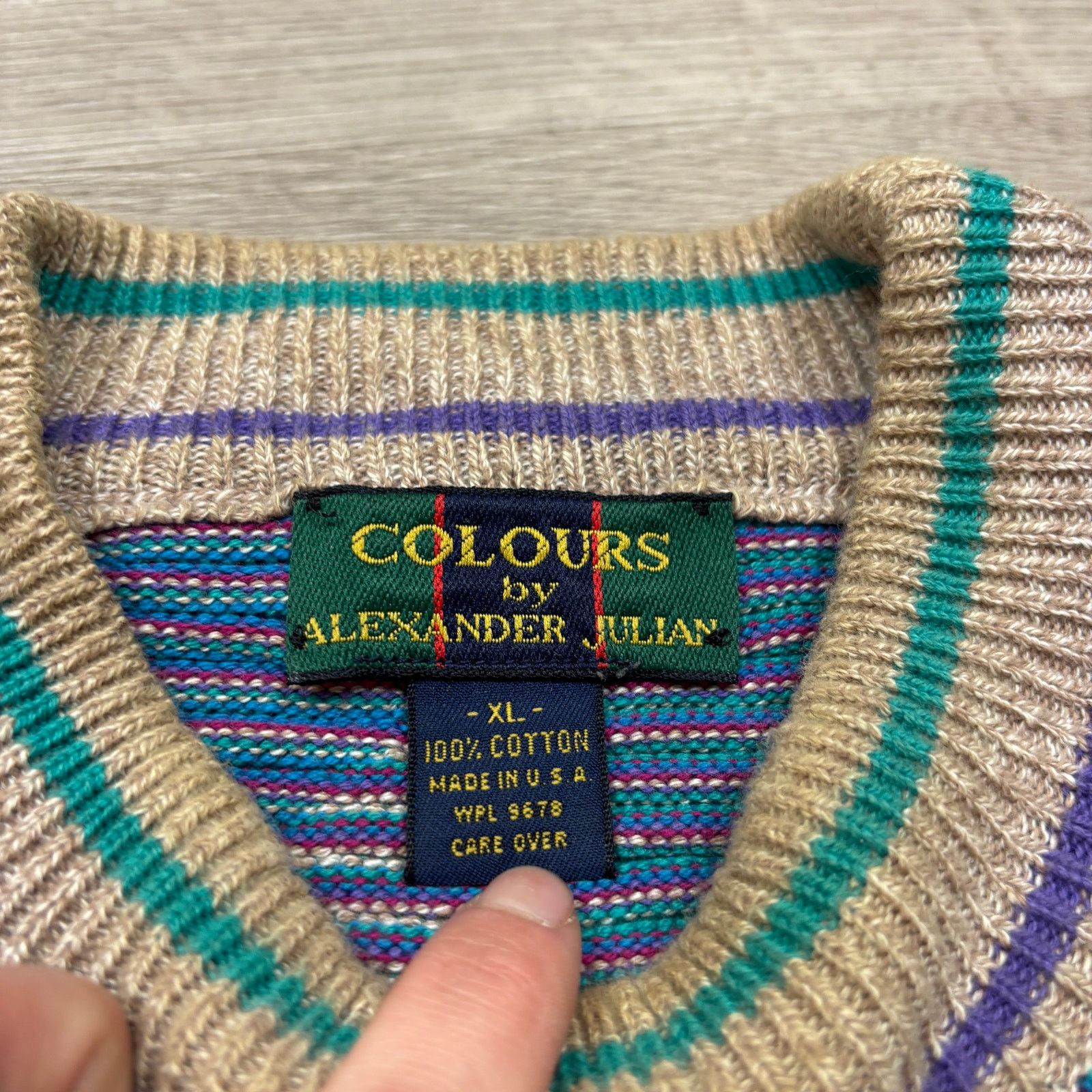 Alexander Julian Vintage Colours Alexander Julian 3D Knit Sweater Men's XL Size US XL / EU 56 / 4 - 4 Thumbnail