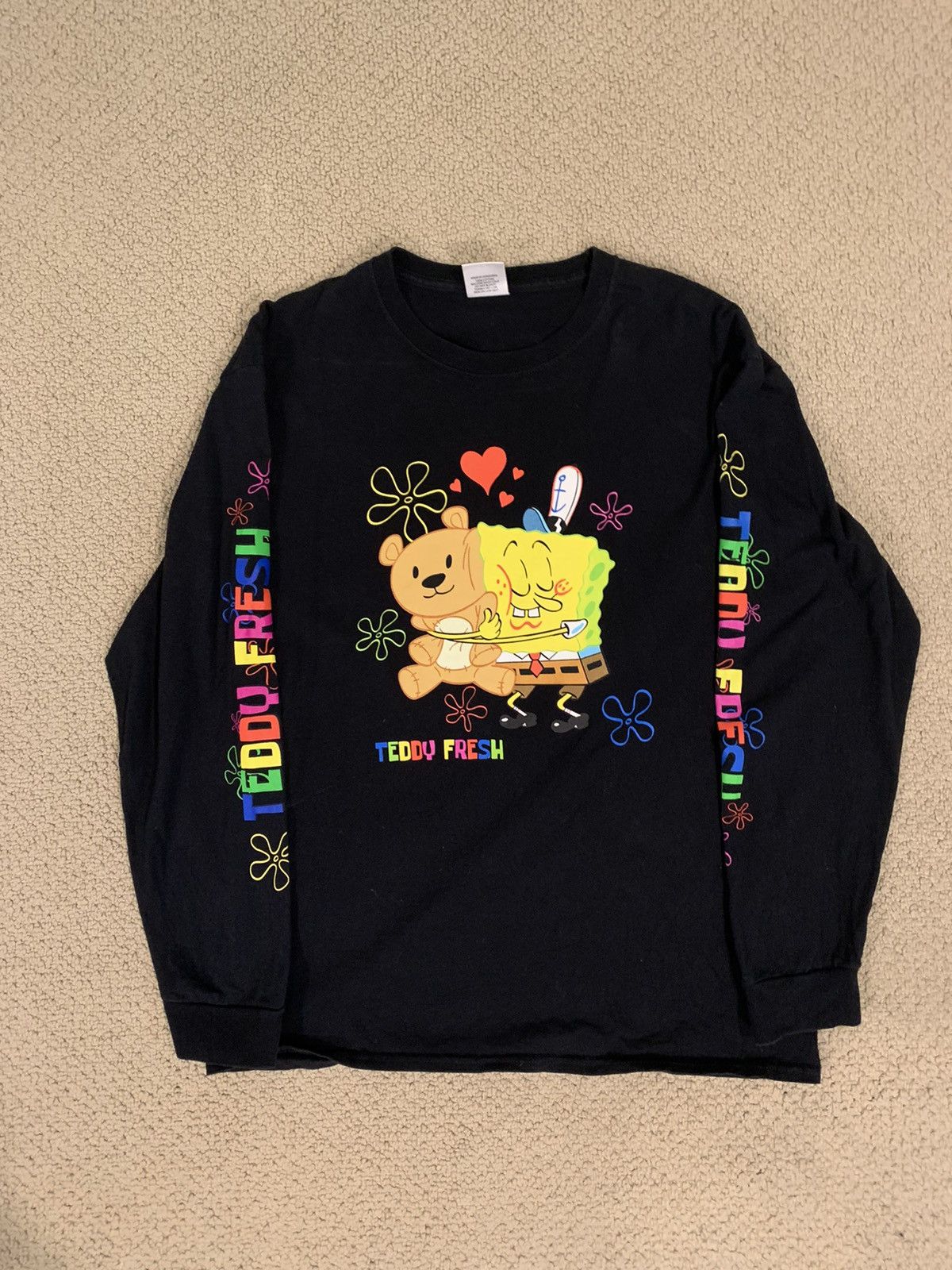 Nickelodeon × Teddy Fresh Teddy Fresh X SpongeBob Teddy Bear Long Sleeve Tshirt Size US XL / EU 56 / 4 - 1 Thumbnail