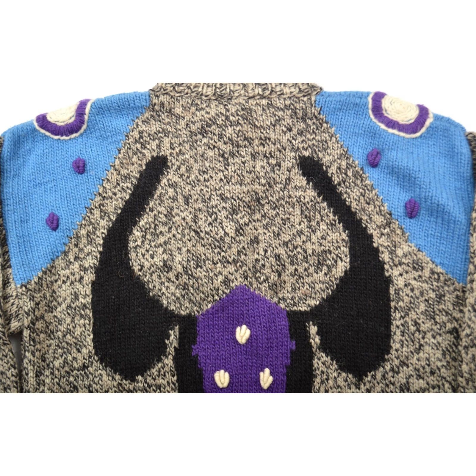 Vintage VINTAGE Unisex Wool Abstract Knit Longhorn Sweater Pachamama Style Size L Mens Womens Girls Boys Size L / US 10 / IT 46 - 5 Thumbnail